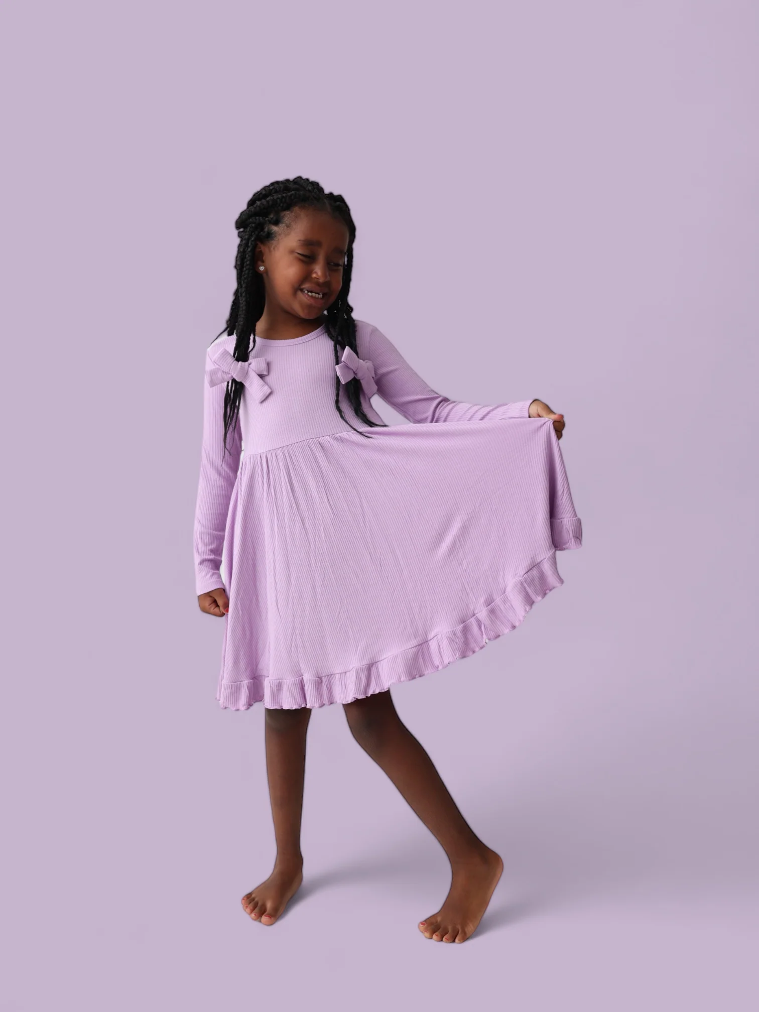 AMETHYST RIB DREAM RUFFLE DRESS - Image 12