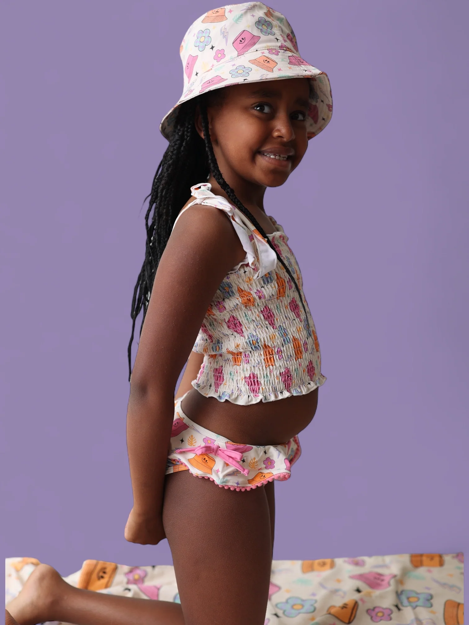 BEACH FOR DAISIES DREAM SMOCKED TANKINI TWO PIECE SWIM SUIT - Image 10