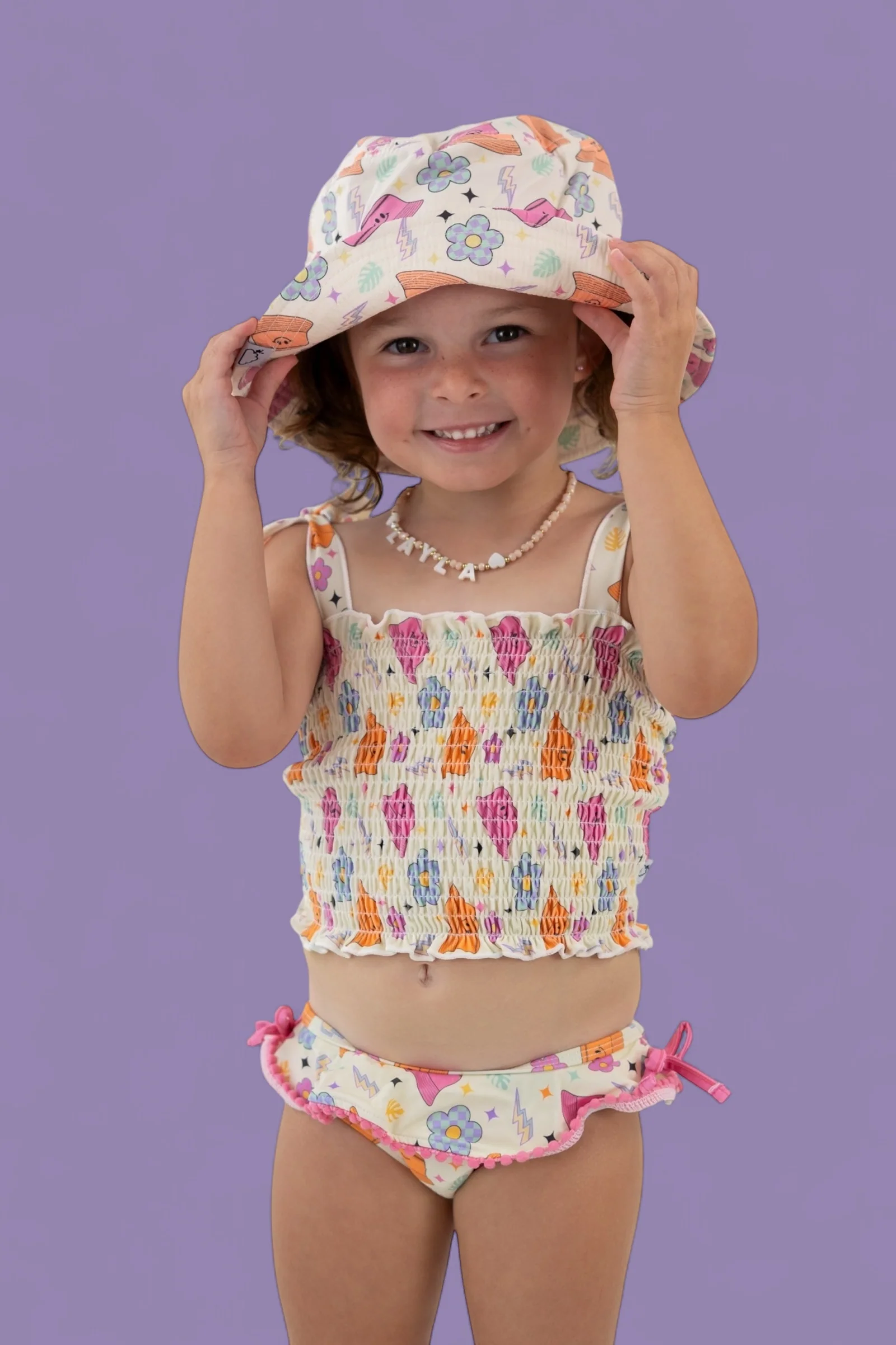 BEACH FOR DAISIES DREAM SMOCKED TANKINI TWO PIECE SWIM SUIT - Image 18
