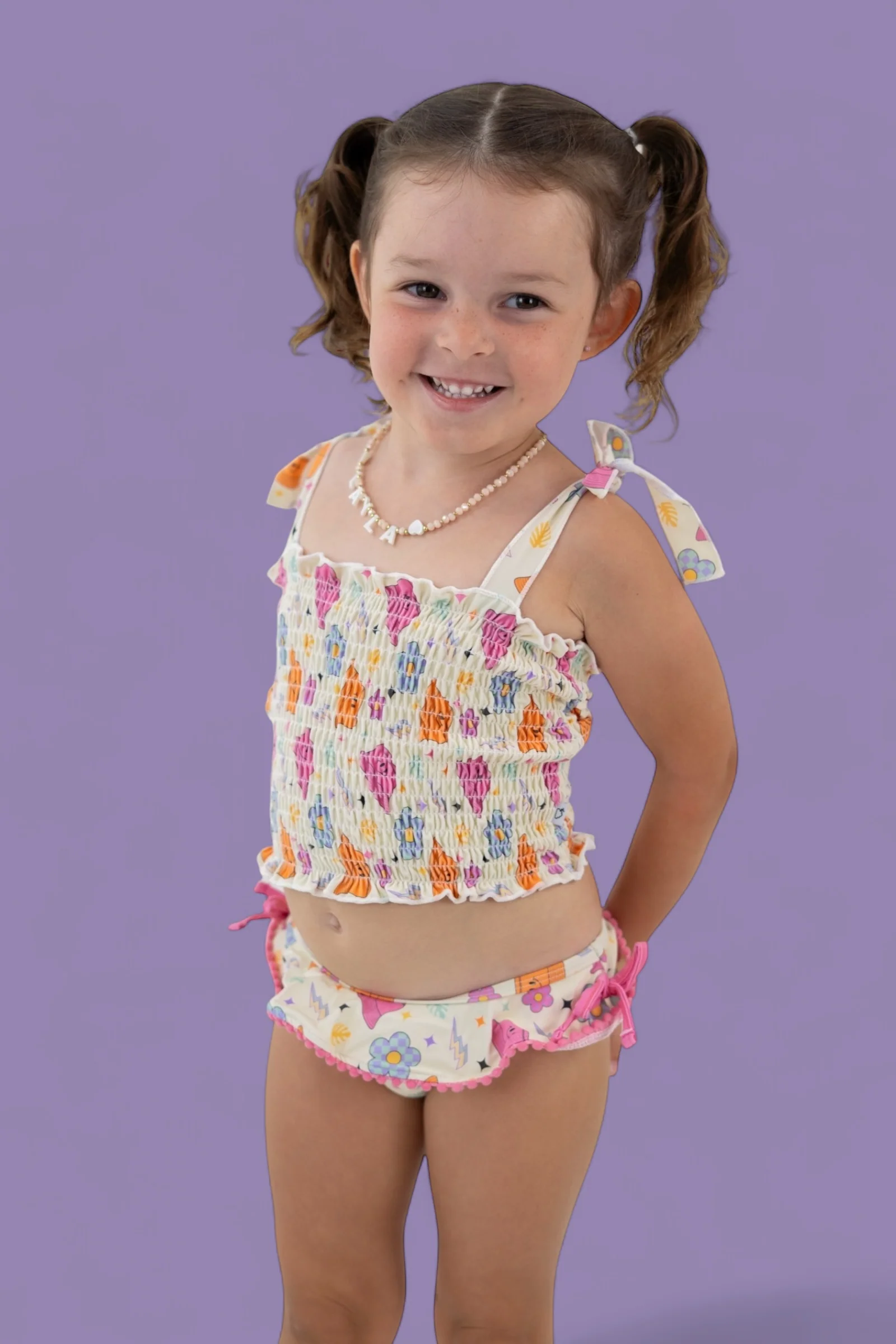 BEACH FOR DAISIES DREAM SMOCKED TANKINI TWO PIECE SWIM SUIT - Image 19