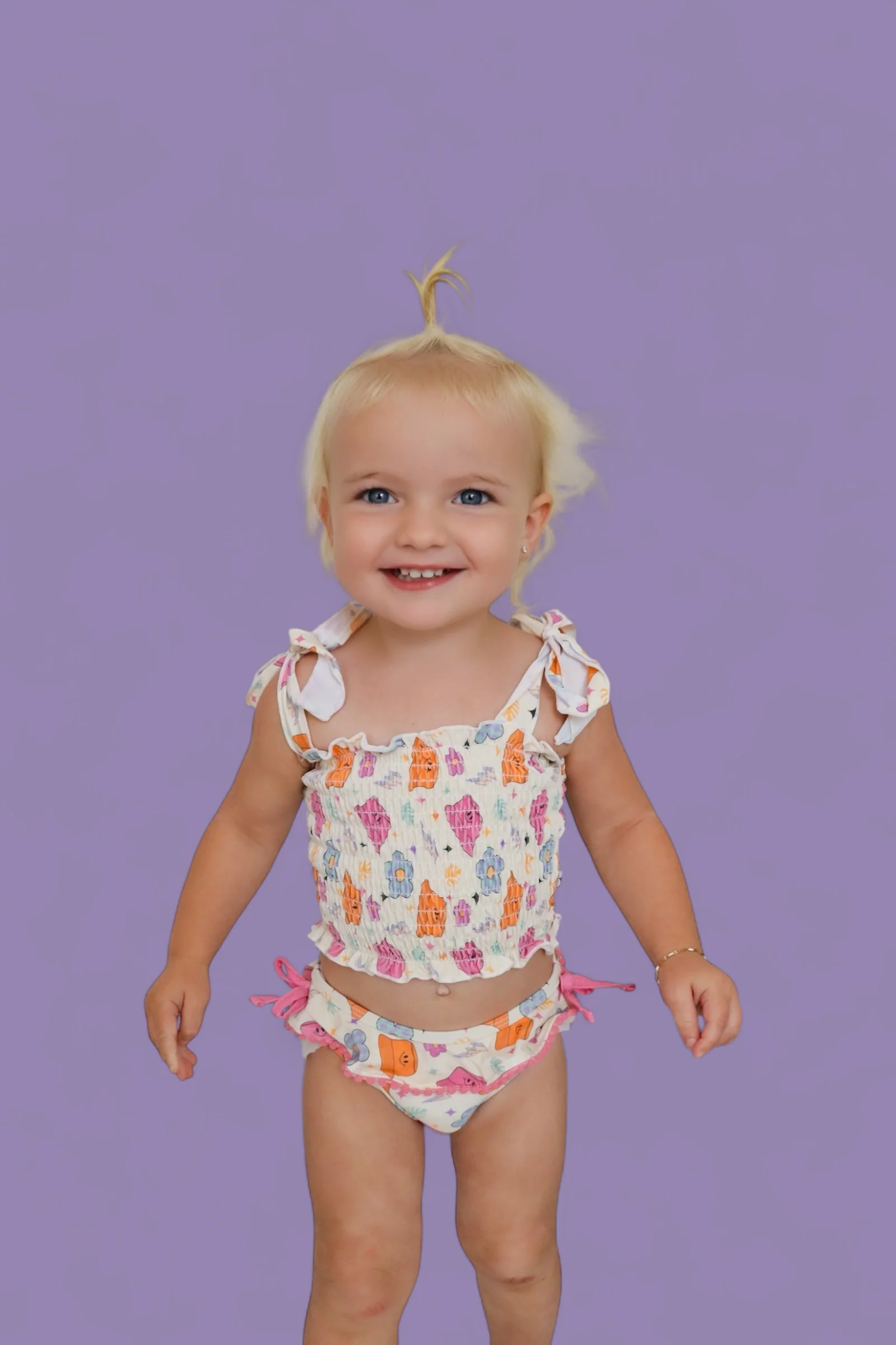 BEACH FOR DAISIES DREAM SMOCKED TANKINI TWO PIECE SWIM SUIT - Image 2
