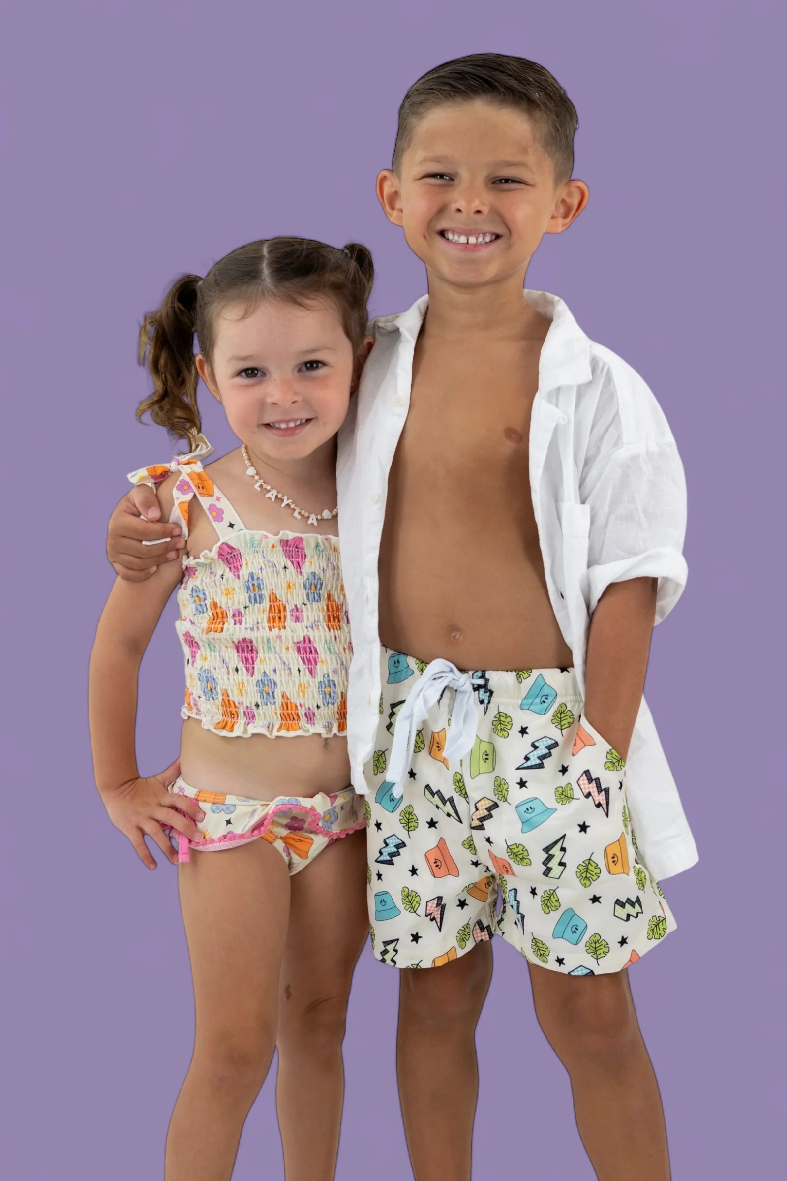 BEACH FOR DAISIES DREAM SMOCKED TANKINI TWO PIECE SWIM SUIT - Image 20