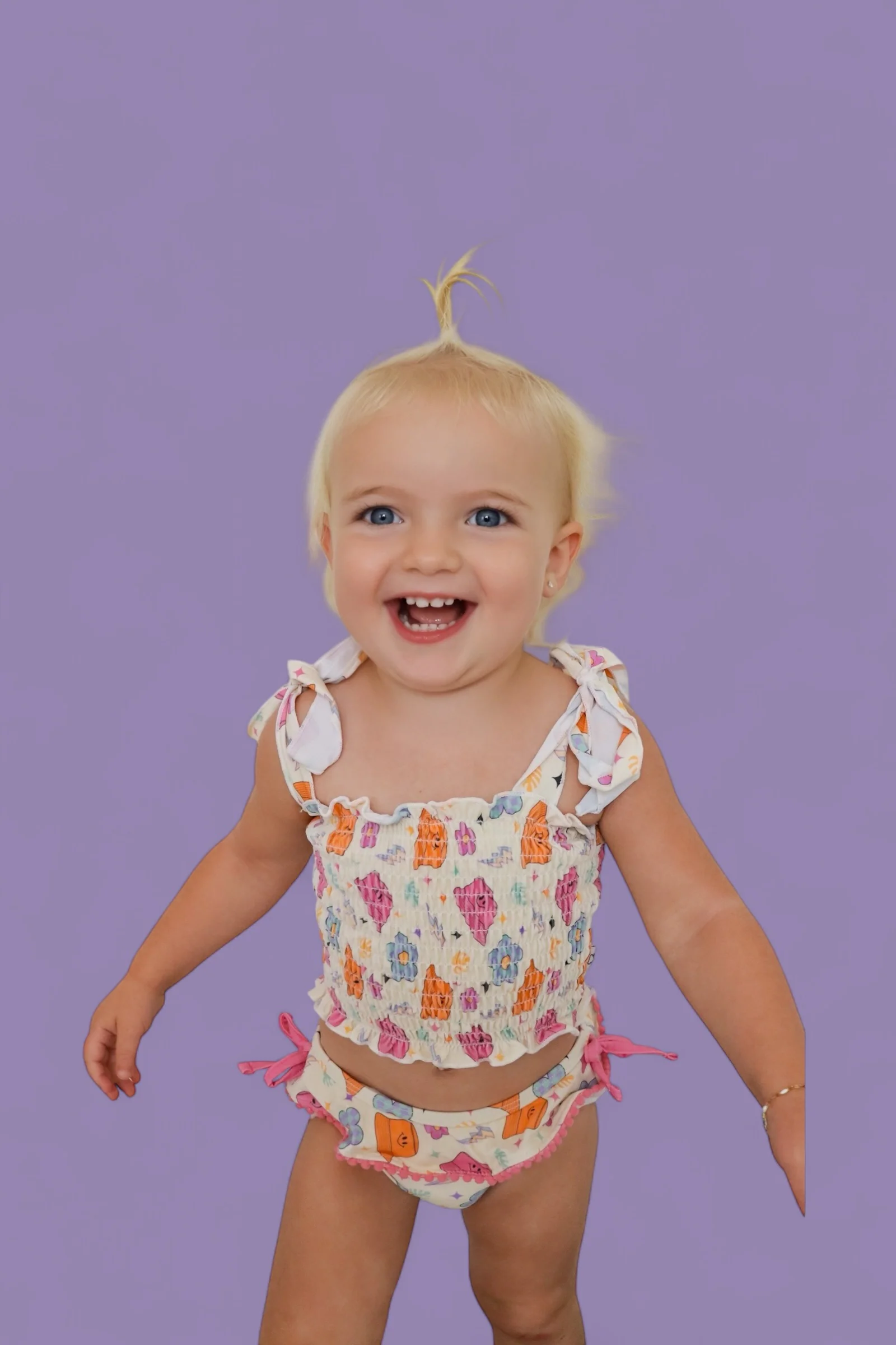 BEACH FOR DAISIES DREAM SMOCKED TANKINI TWO PIECE SWIM SUIT - Image 4
