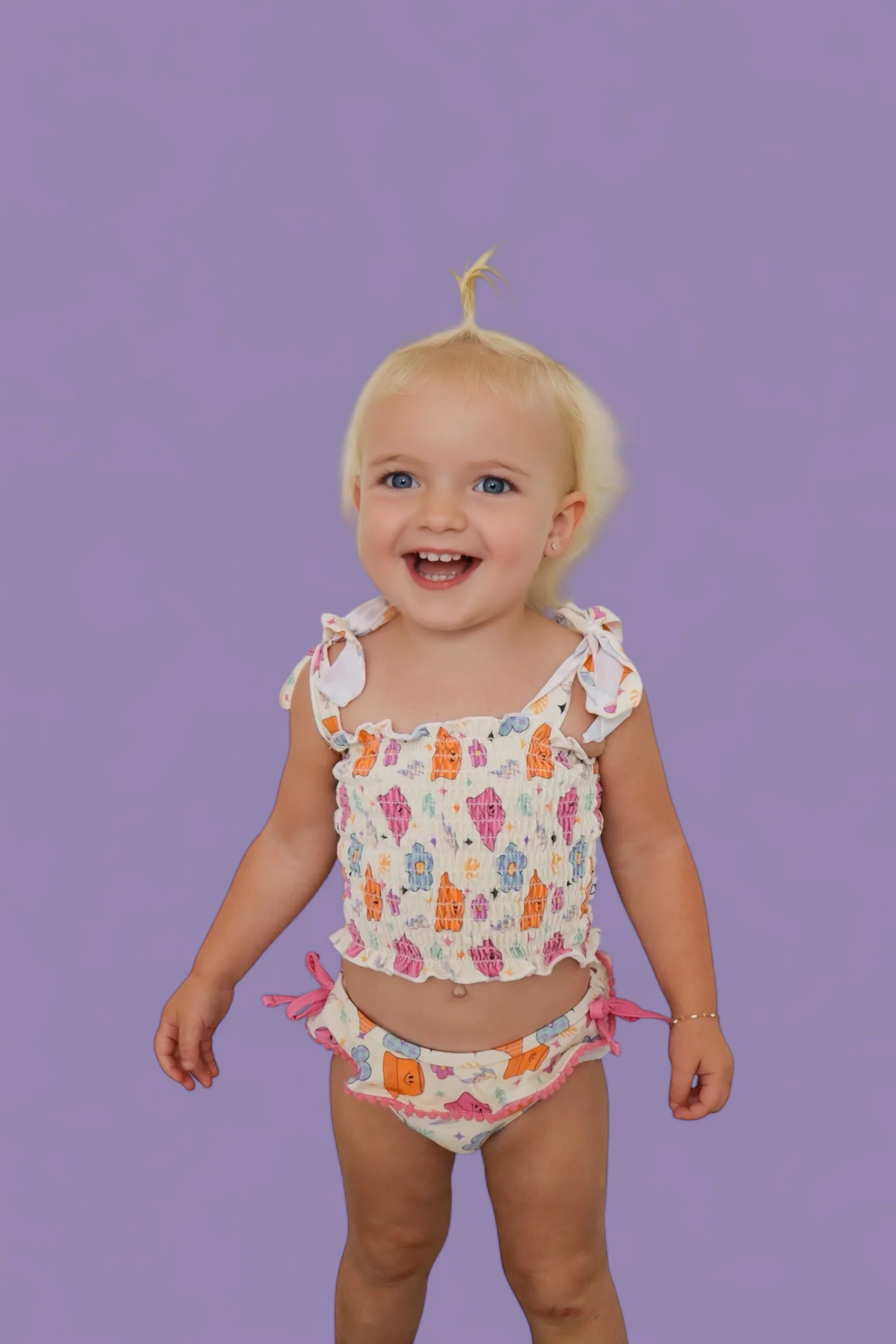 BEACH FOR DAISIES DREAM SMOCKED TANKINI TWO PIECE SWIM SUIT - Image 6