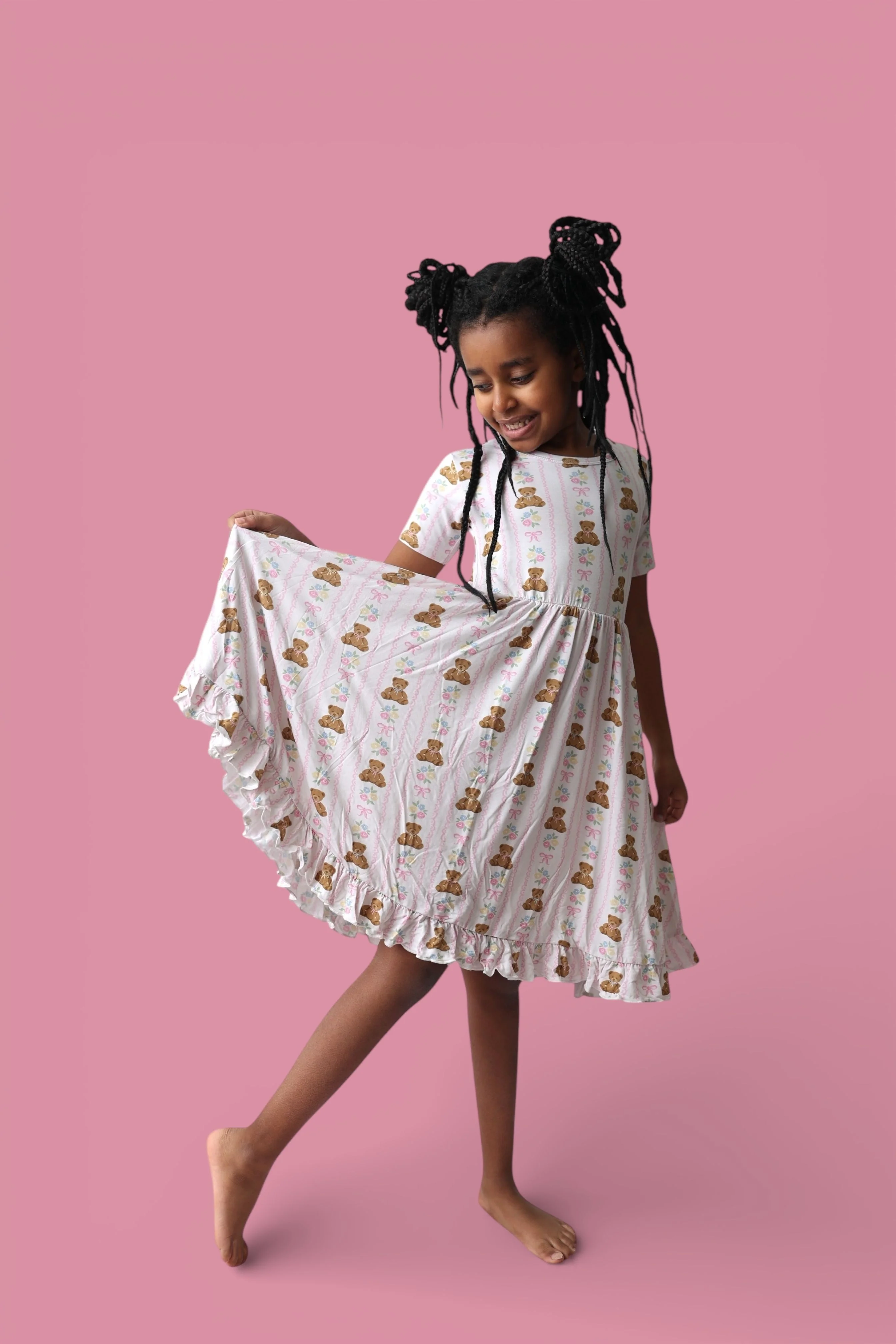 BEAR-Y BLOSSOMS DREAM RUFFLE DRESS - Image 3