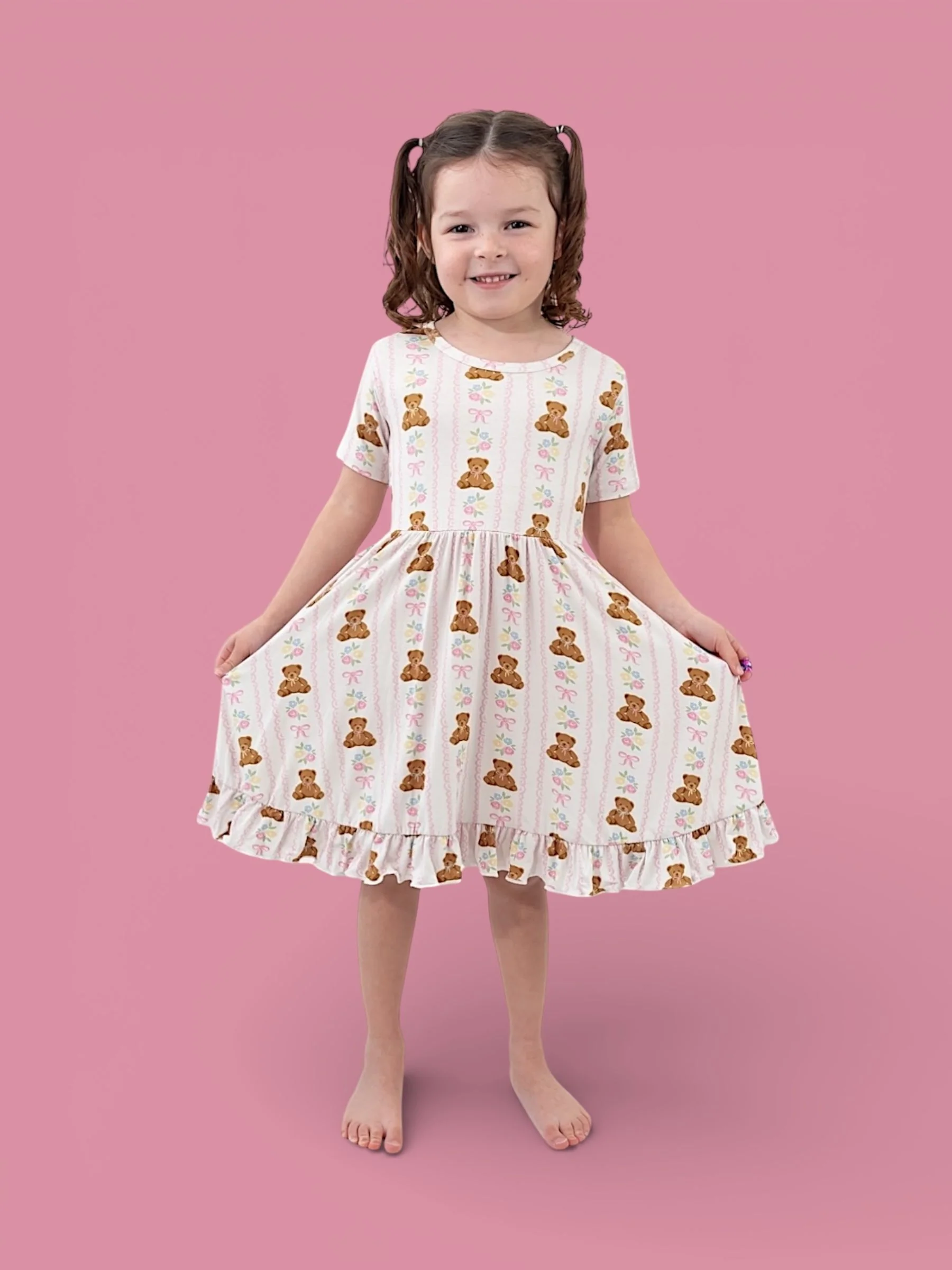 BEAR-Y BLOSSOMS DREAM RUFFLE DRESS - Image 4