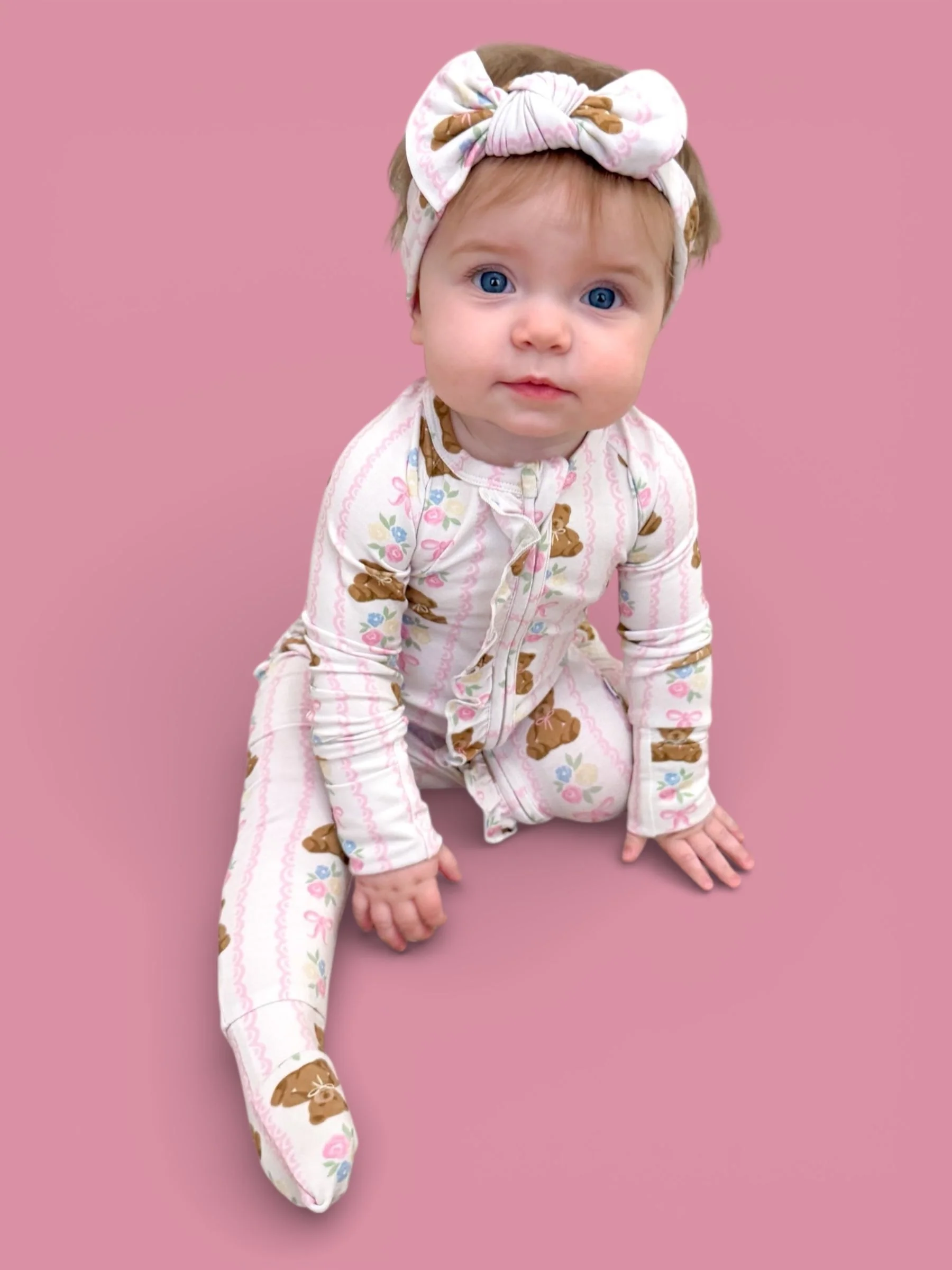 BEAR-Y BLOSSOMS DREAM RUFFLE ROMPER - Image 3