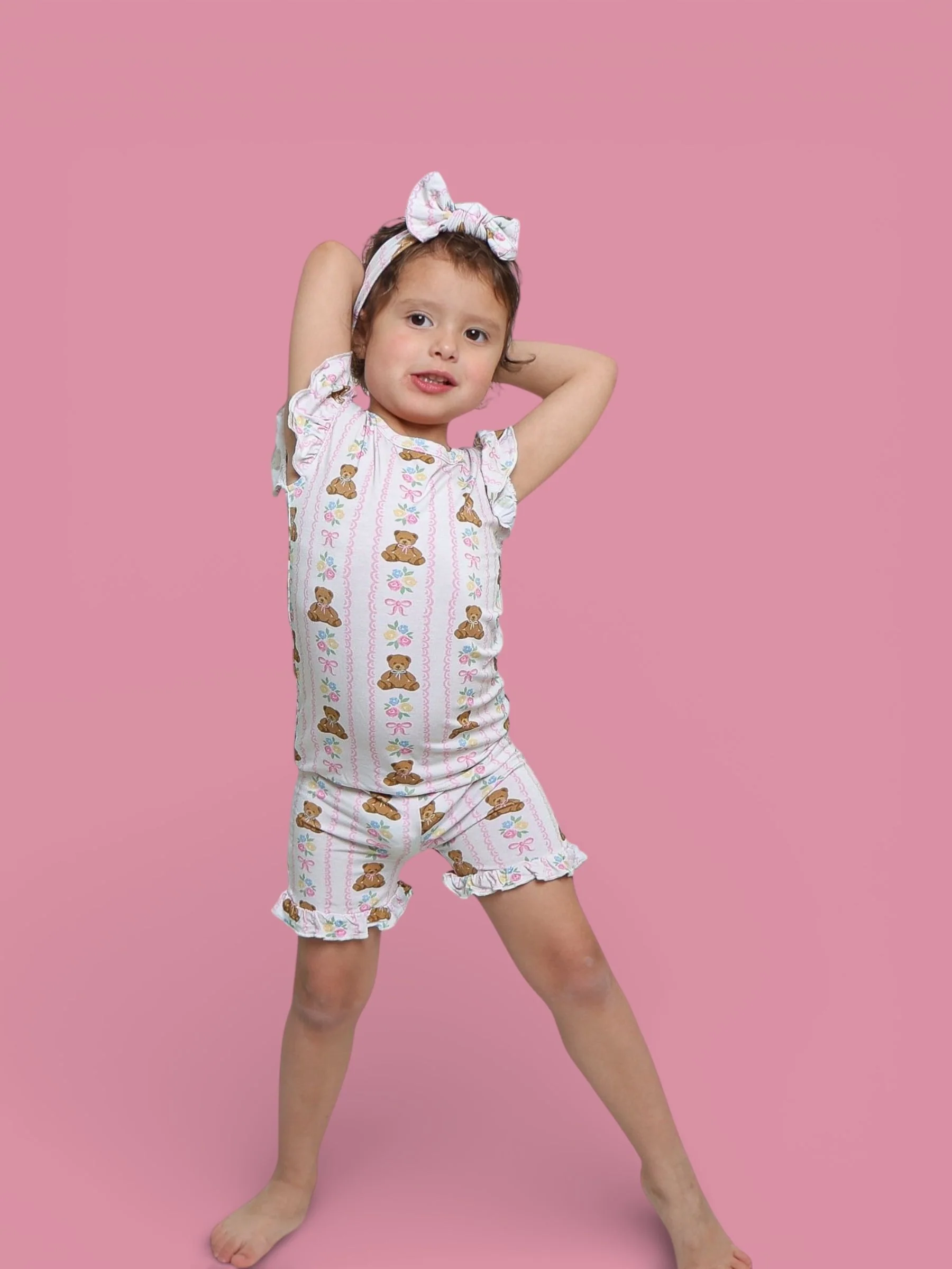 BEAR-Y BLOSSOMS DREAM RUFFLE SHORT SET - Image 11