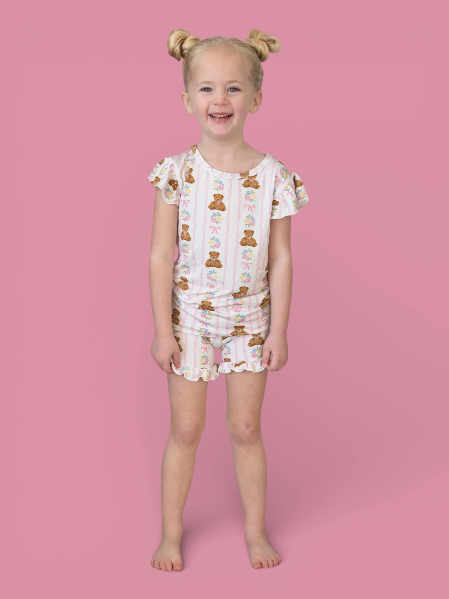BEAR-Y BLOSSOMS DREAM RUFFLE SHORT SET - Image 6