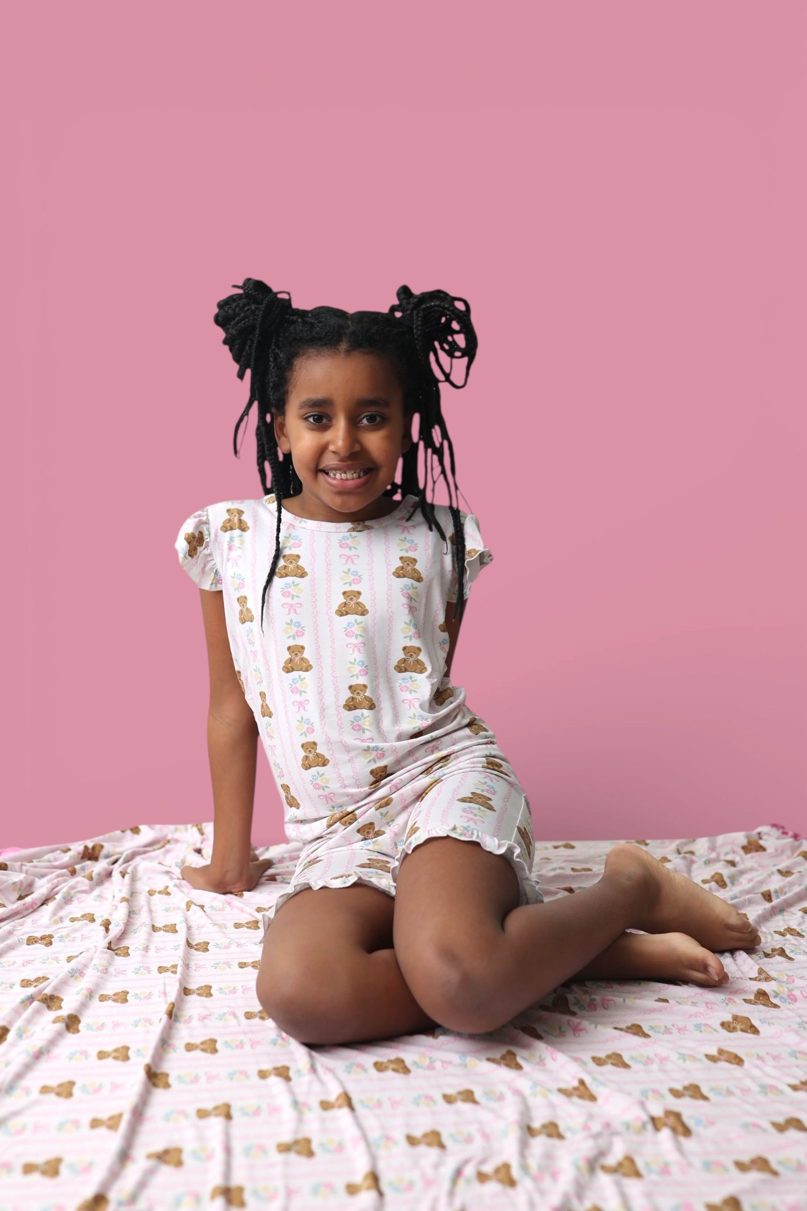 BEAR-Y BLOSSOMS DREAM RUFFLE SHORT SET - Image 7