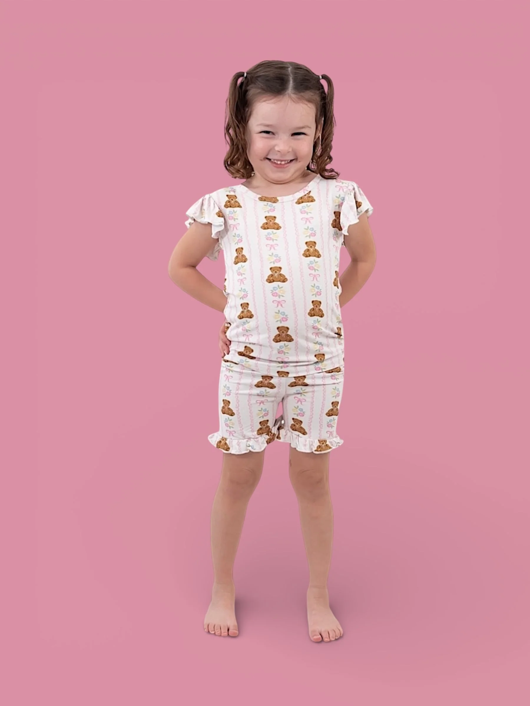 BEAR-Y BLOSSOMS DREAM RUFFLE SHORT SET - Image 8