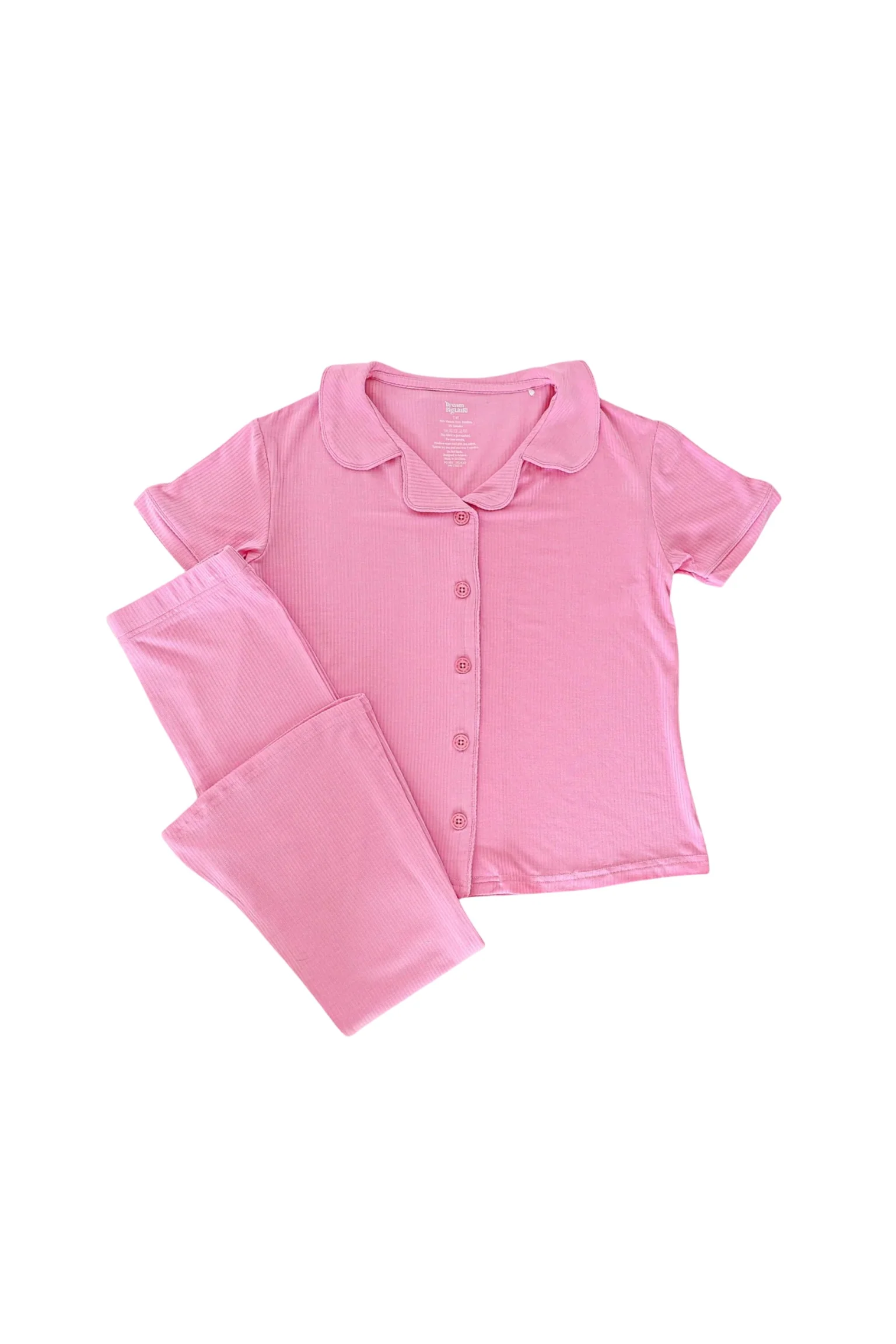 BELLA PINK RIB DREAM GIRL'S FLARE SET - Image 14