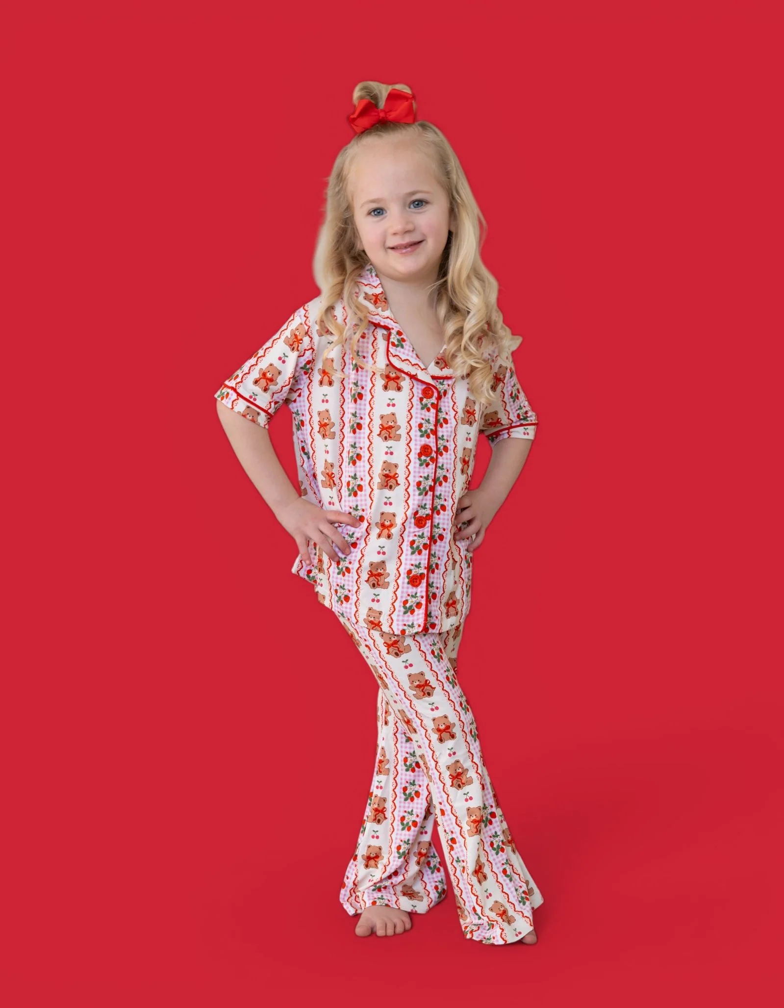 BERRY BEAR BLISS DREAM GIRL'S FLARE SET - Image 3