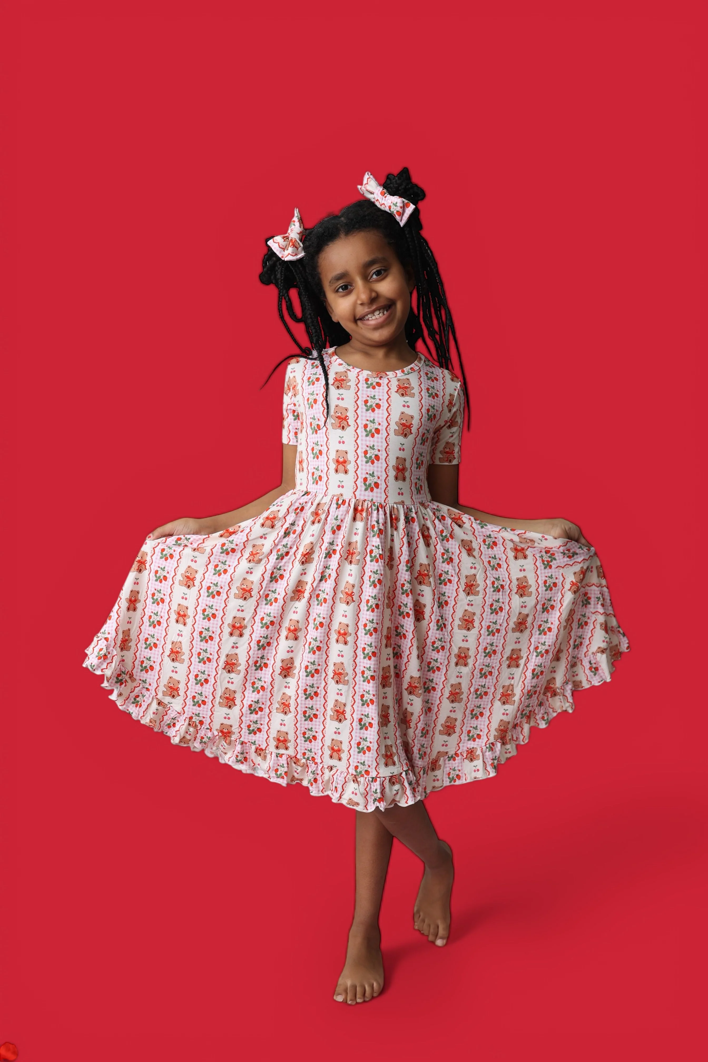 BERRY BEAR BLISS DREAM RUFFLE DRESS - Image 5