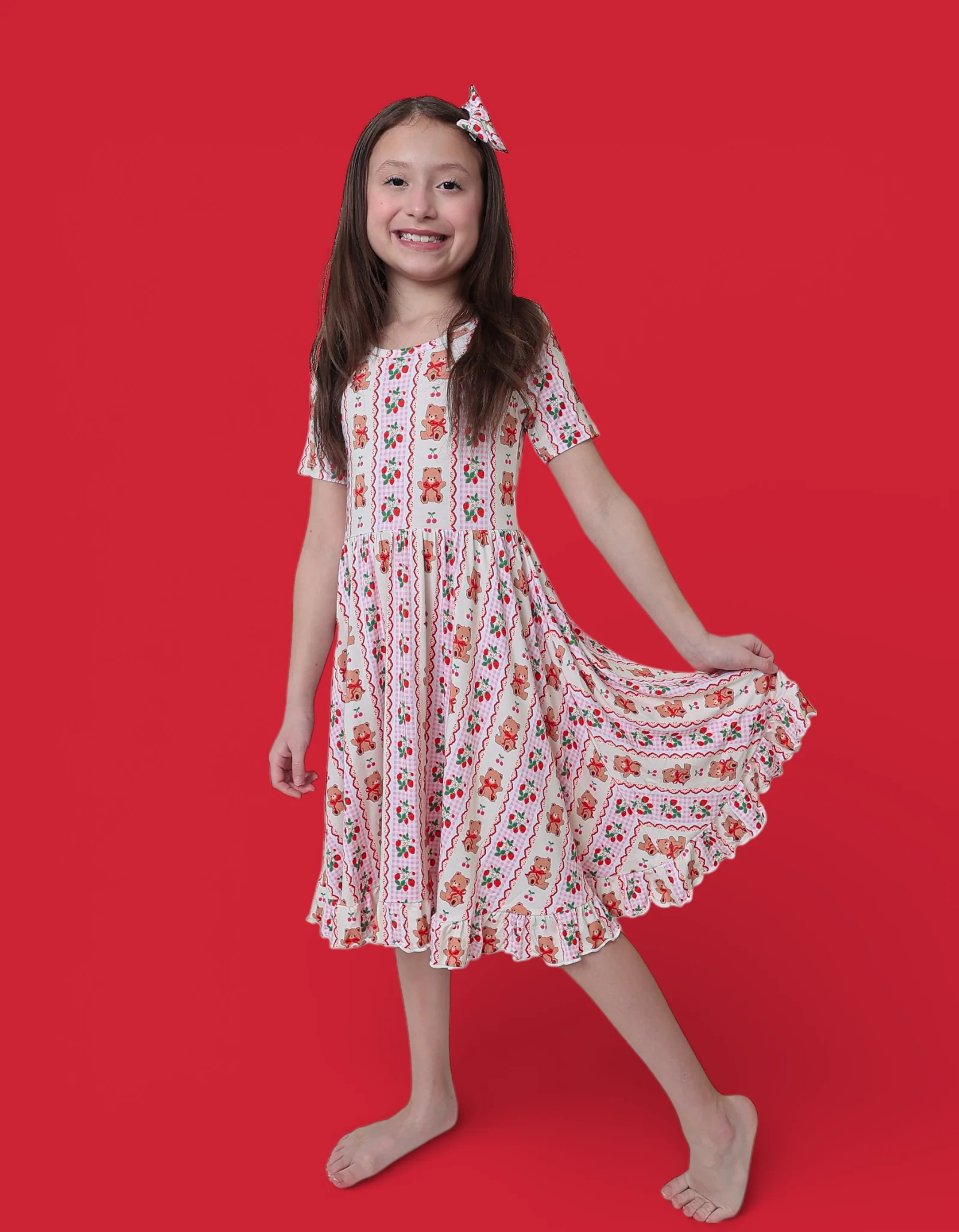 BERRY BEAR BLISS DREAM RUFFLE DRESS - Image 6