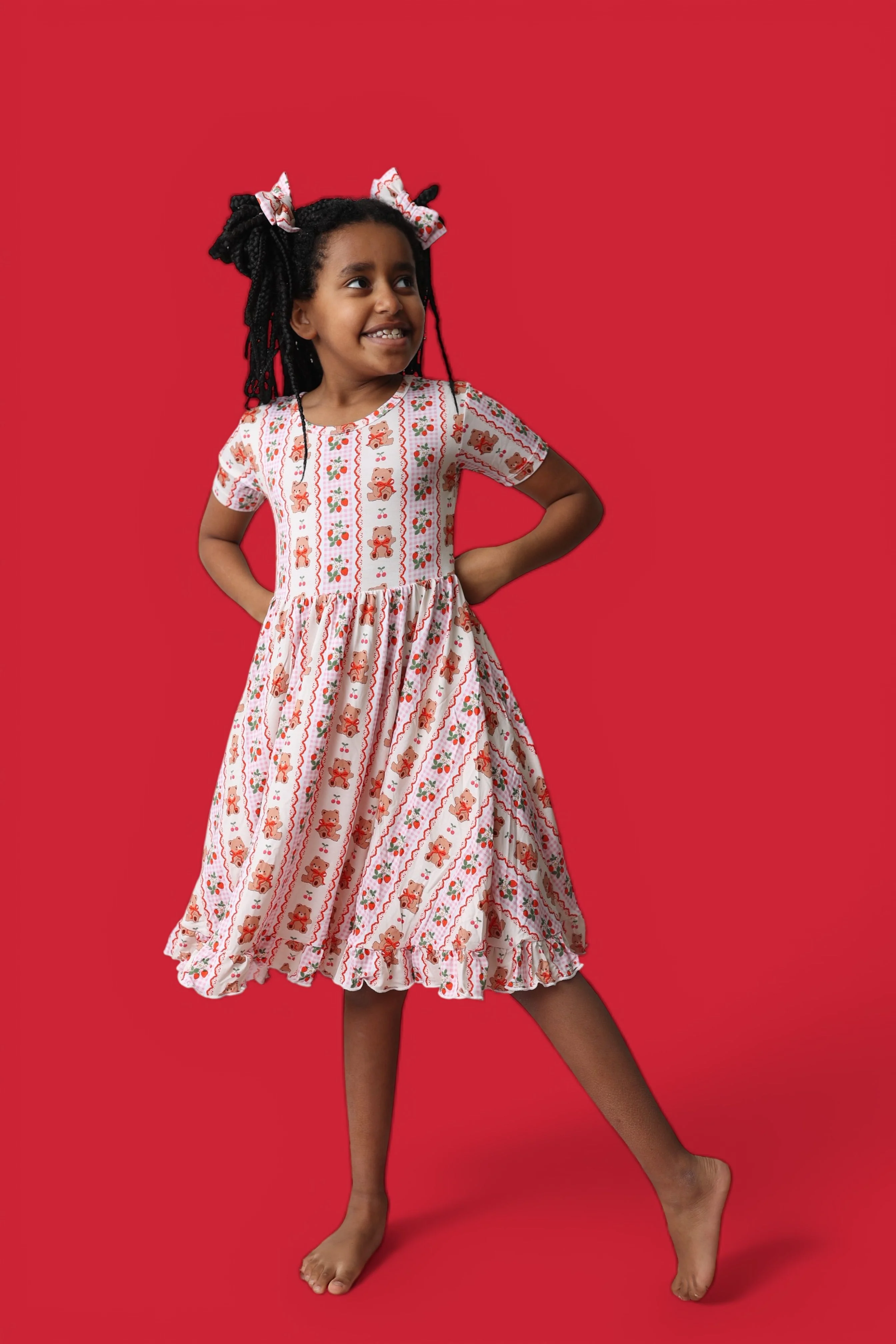 BERRY BEAR BLISS DREAM RUFFLE DRESS - Image 7