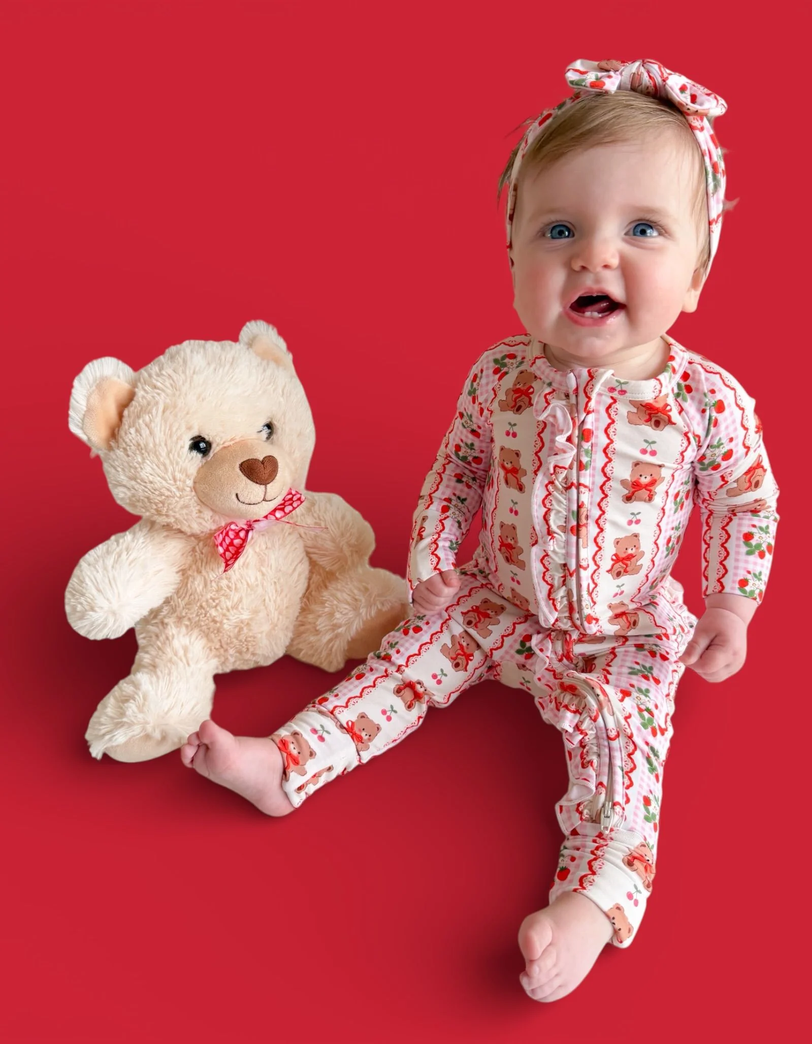 BERRY BEAR BLISS DREAM RUFFLE ROMPER - Image 10