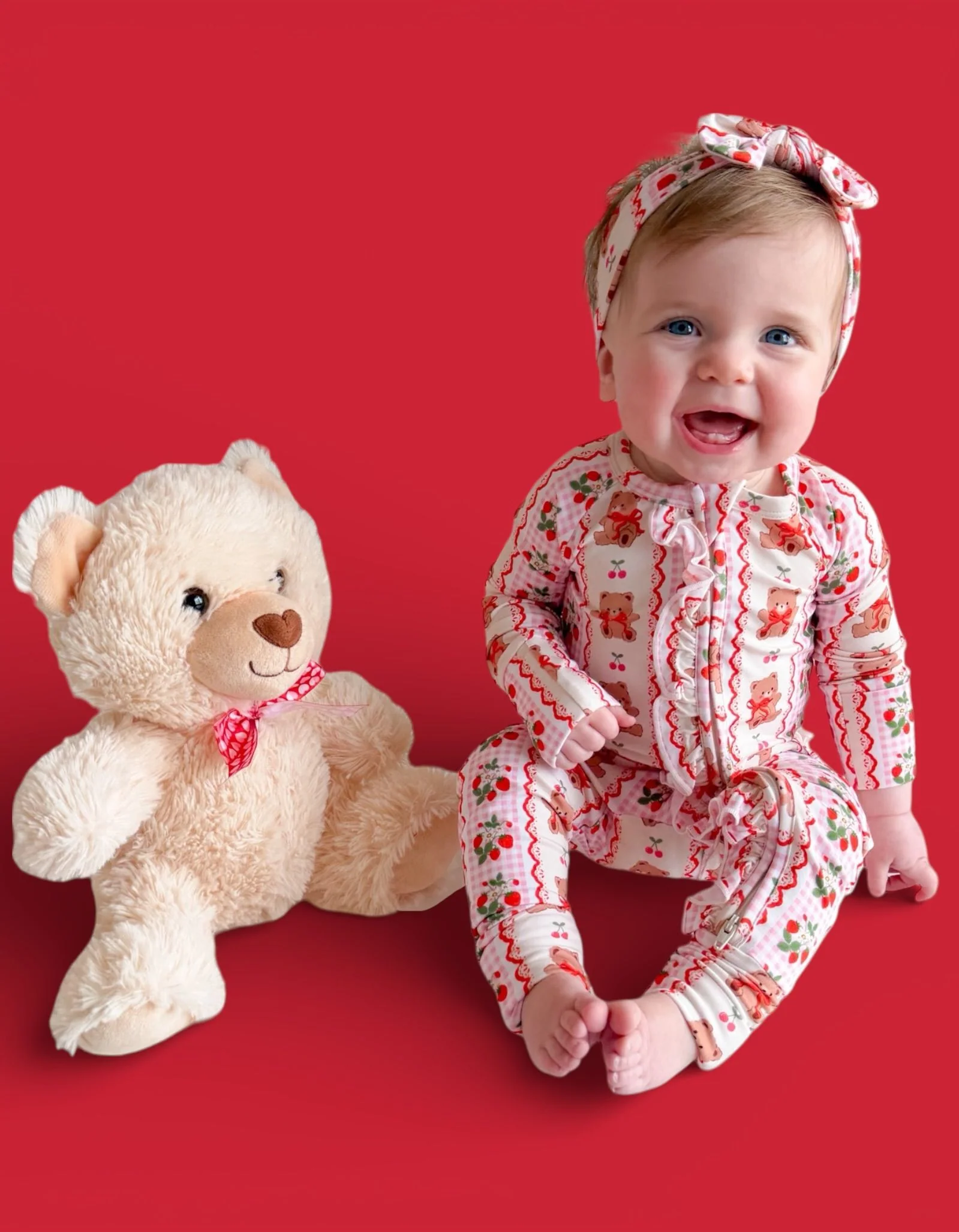 BERRY BEAR BLISS DREAM RUFFLE ROMPER - Image 12