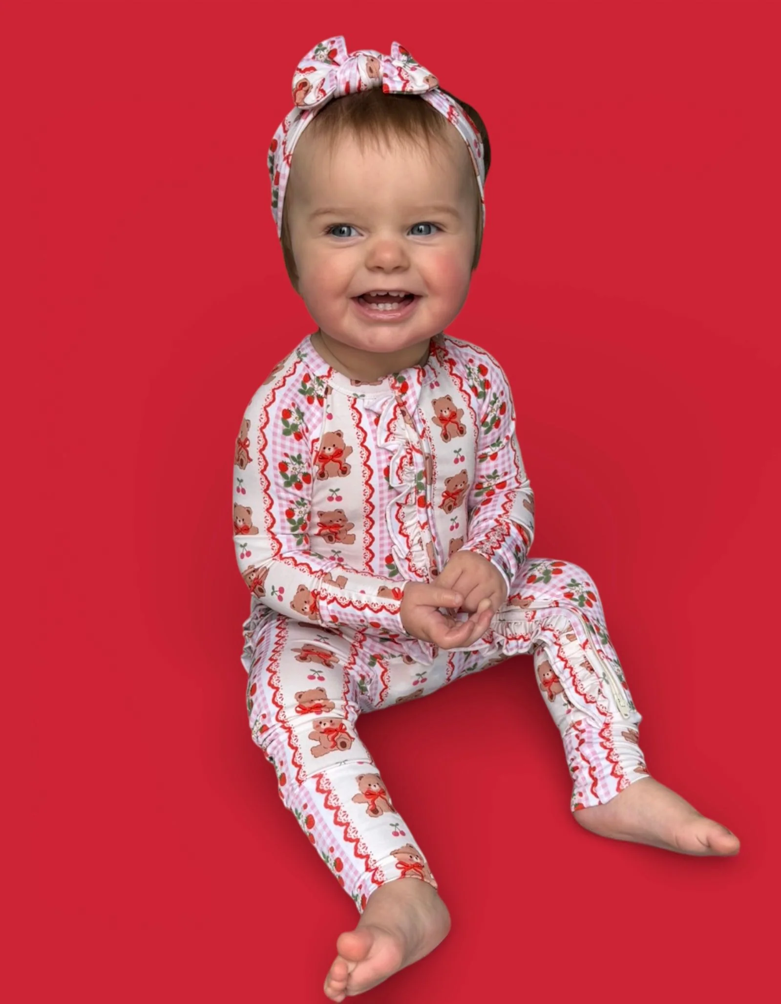 BERRY BEAR BLISS DREAM RUFFLE ROMPER - Image 14