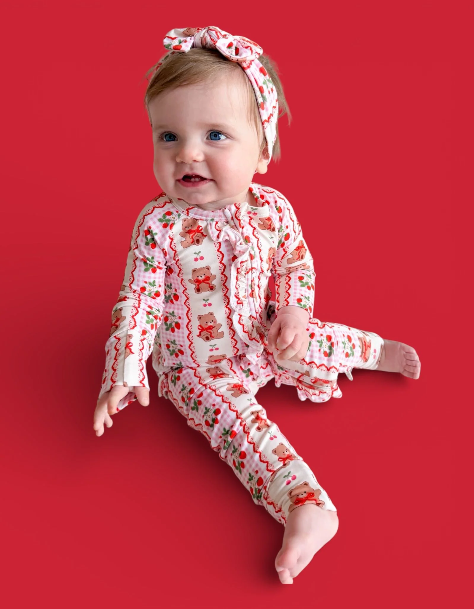 BERRY BEAR BLISS DREAM RUFFLE ROMPER - Image 16