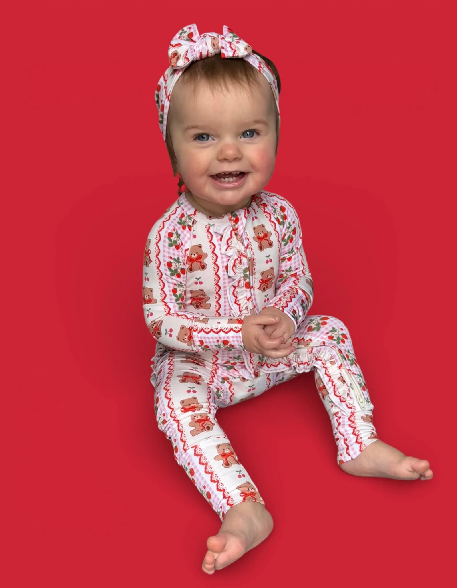 BERRY BEAR BLISS DREAM RUFFLE ROMPER - Image 19