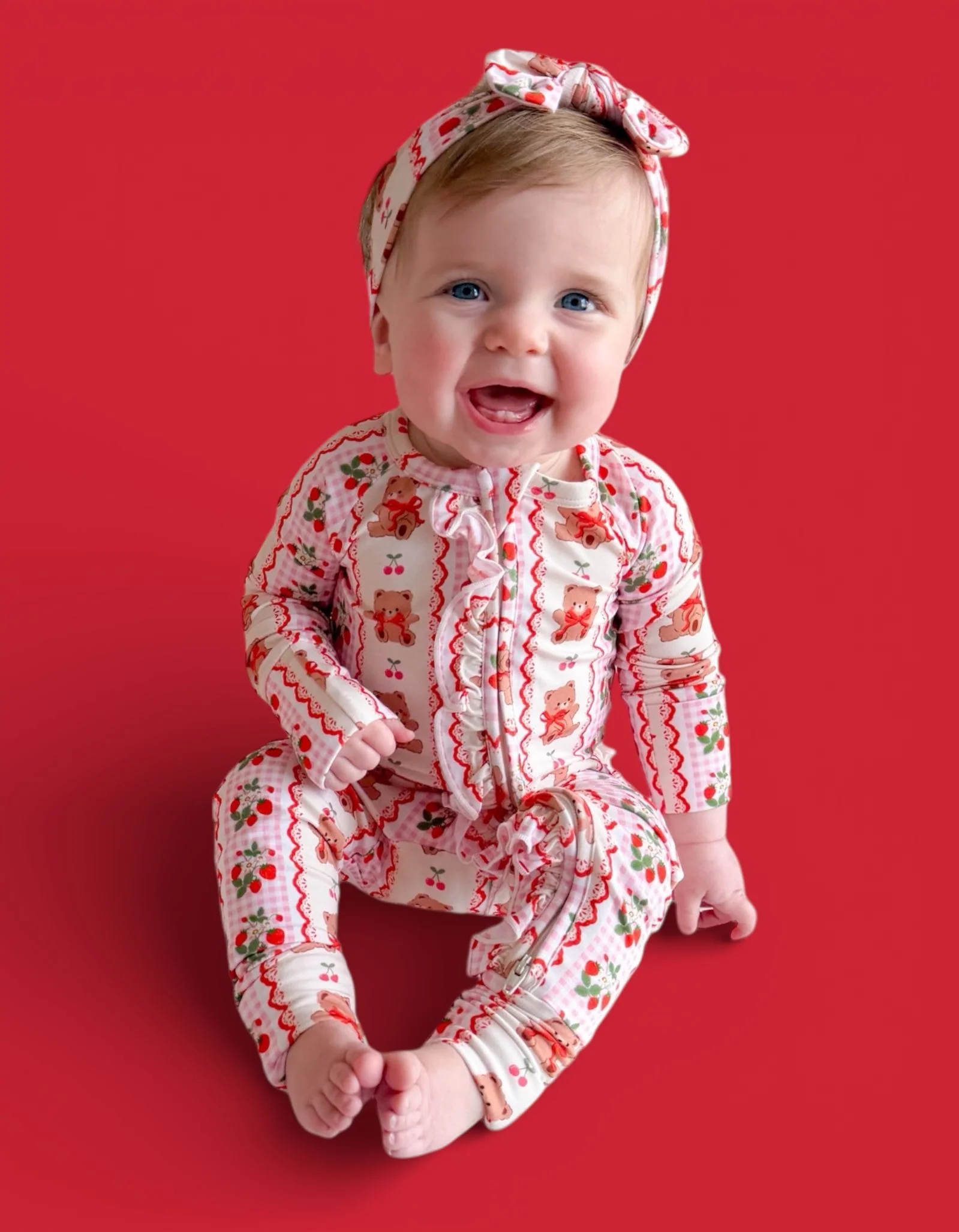 BERRY BEAR BLISS DREAM RUFFLE ROMPER - Image 3