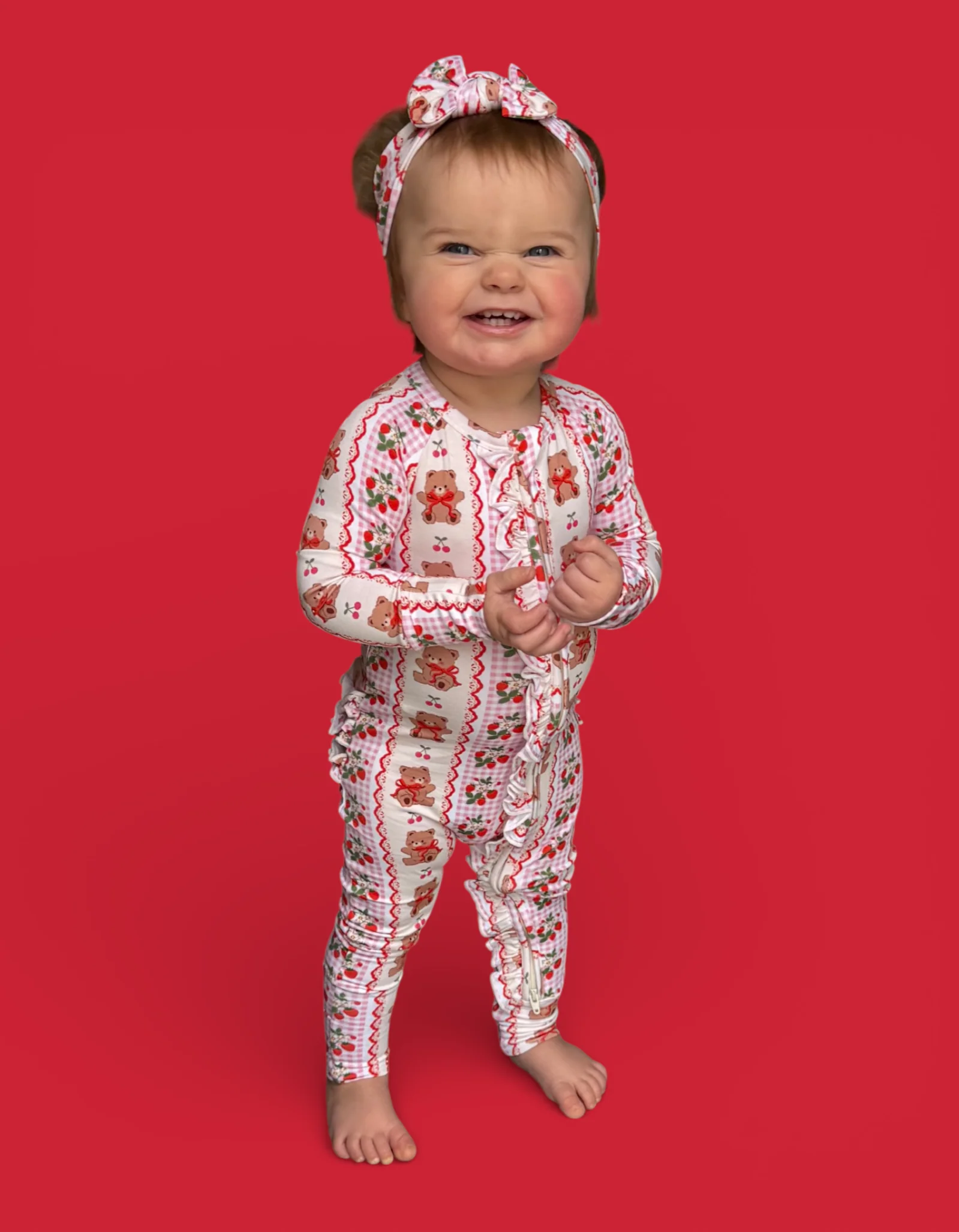 BERRY BEAR BLISS DREAM RUFFLE ROMPER - Image 4