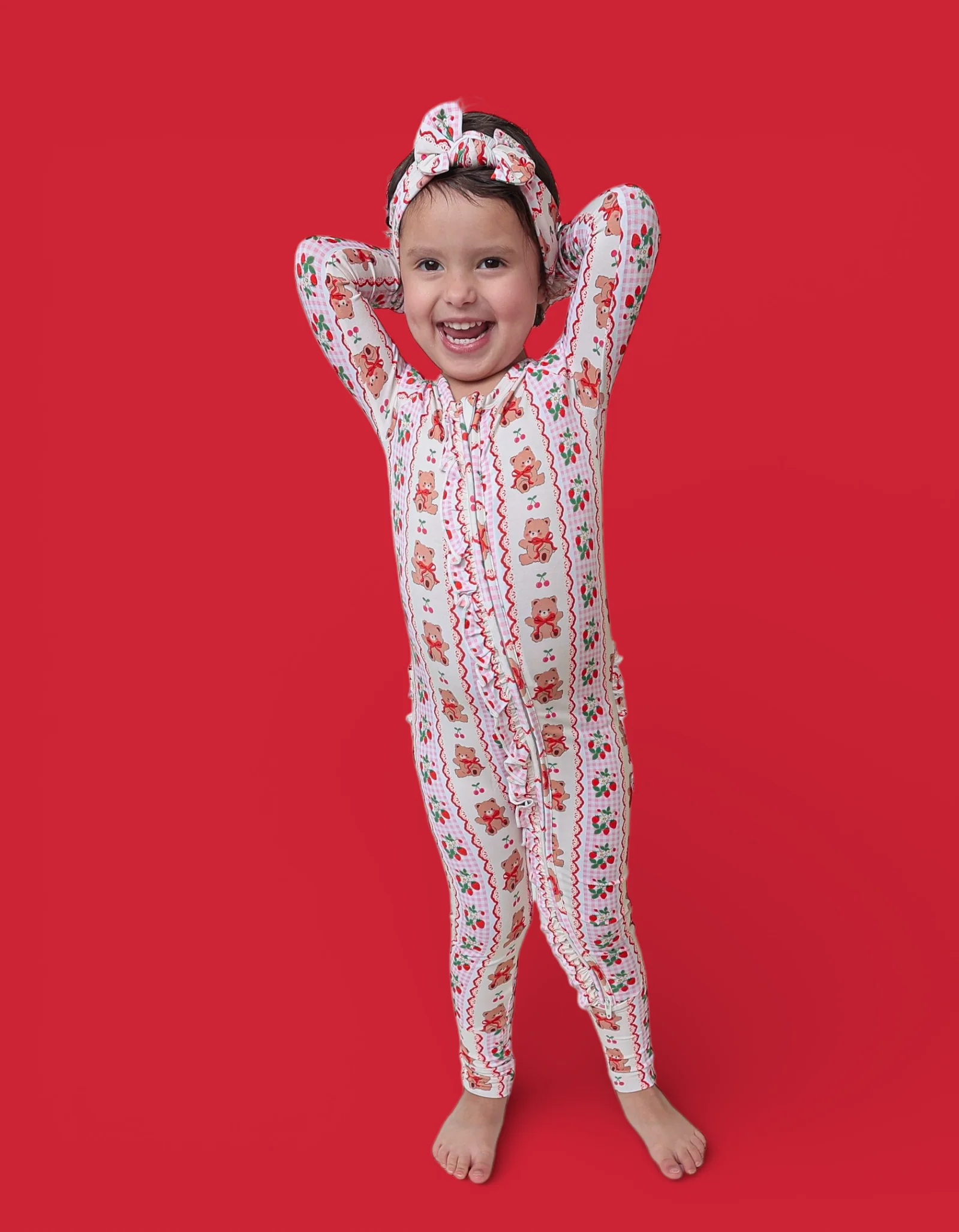BERRY BEAR BLISS DREAM RUFFLE ROMPER - Image 6