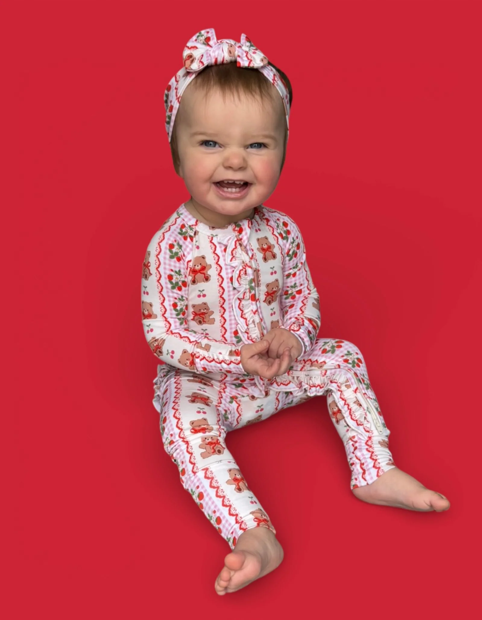 BERRY BEAR BLISS DREAM RUFFLE ROMPER - Image 9