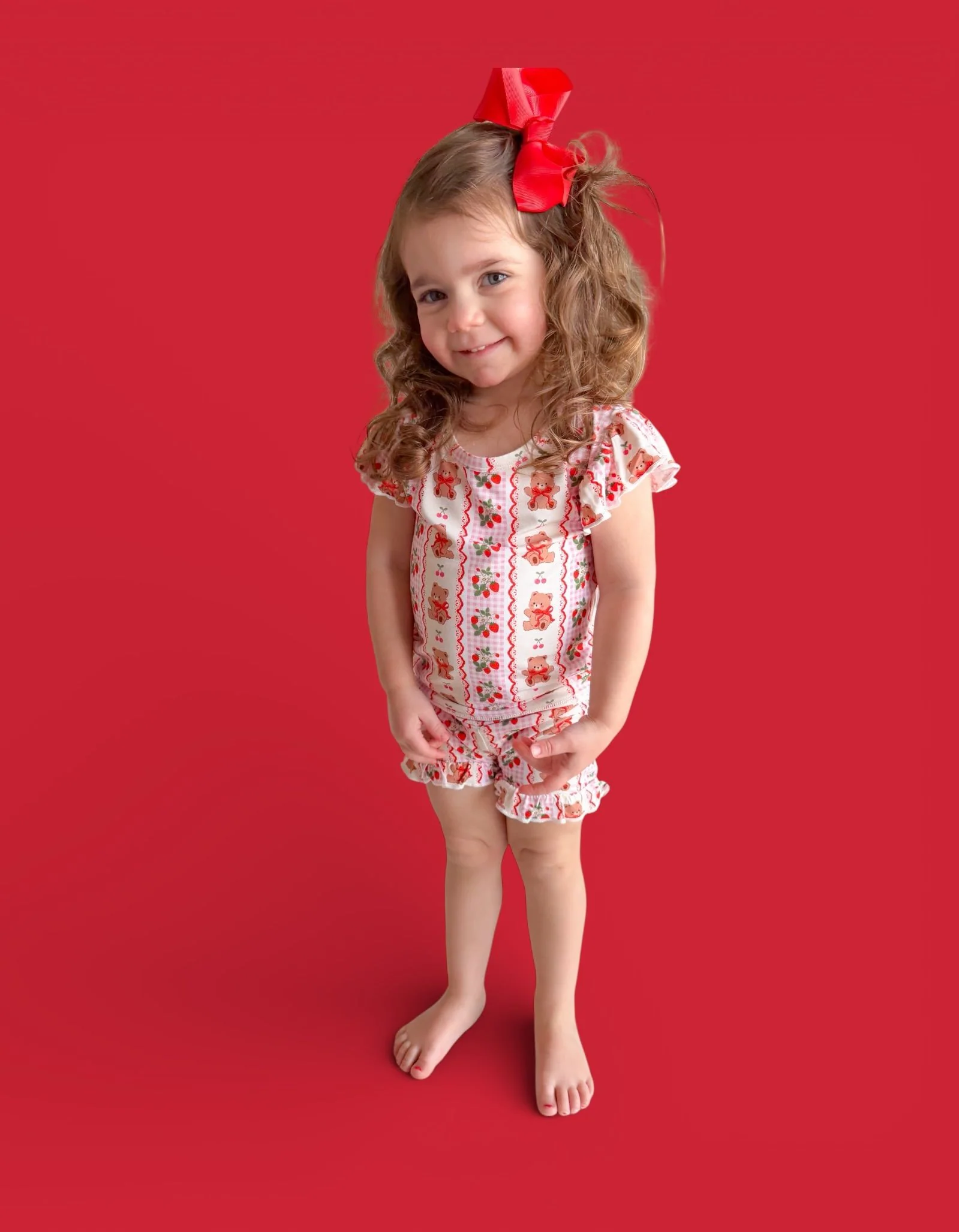 BERRY BEAR BLISS DREAM RUFFLE SHORT SET - Image 3