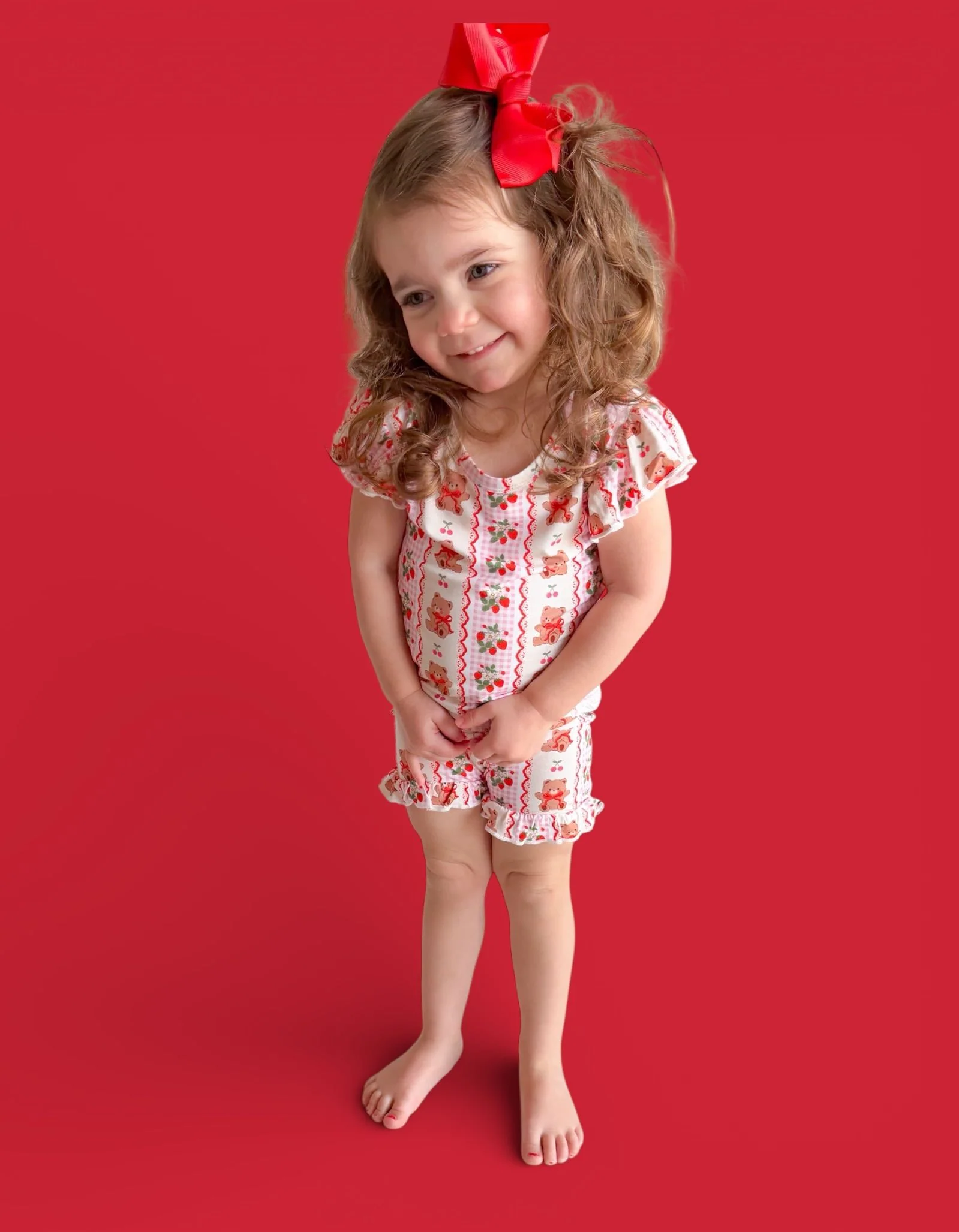 BERRY BEAR BLISS DREAM RUFFLE SHORT SET - Image 7