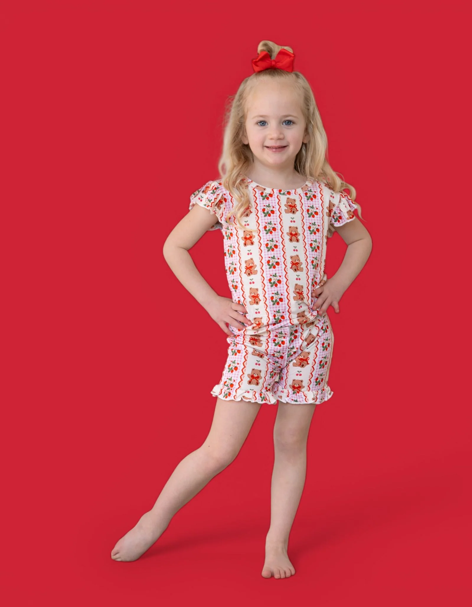 BERRY BEAR BLISS DREAM RUFFLE SHORT SET - Image 9