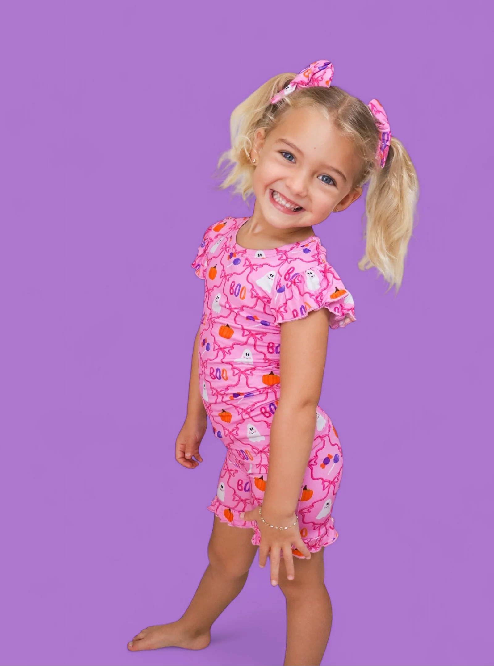 BERRY SWEET BOO DREAM RUFFLE SHORT SET - Image 2