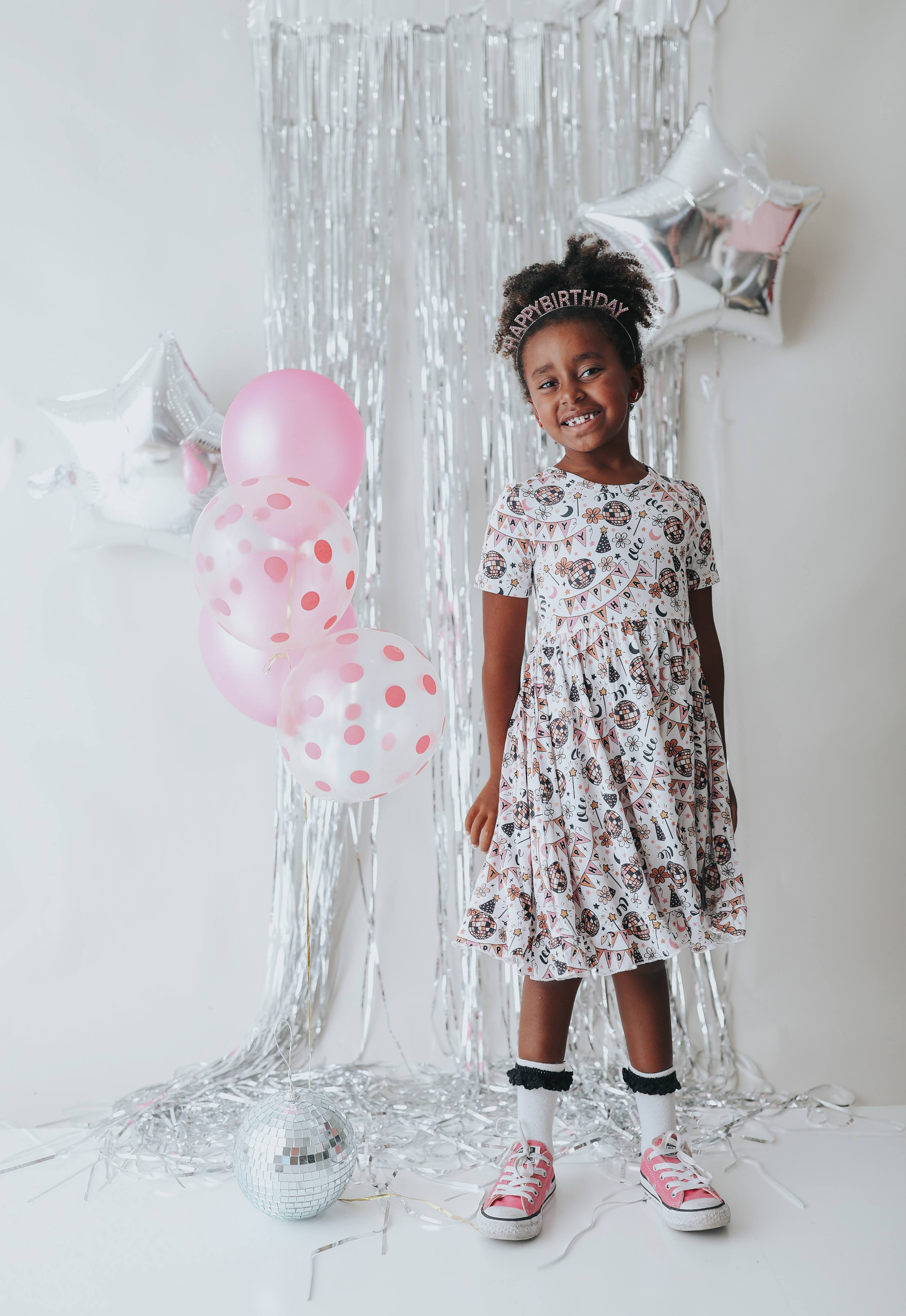 DISCO BIRTHDAY GIRL DREAM RUFFLE DRESS - Image 3