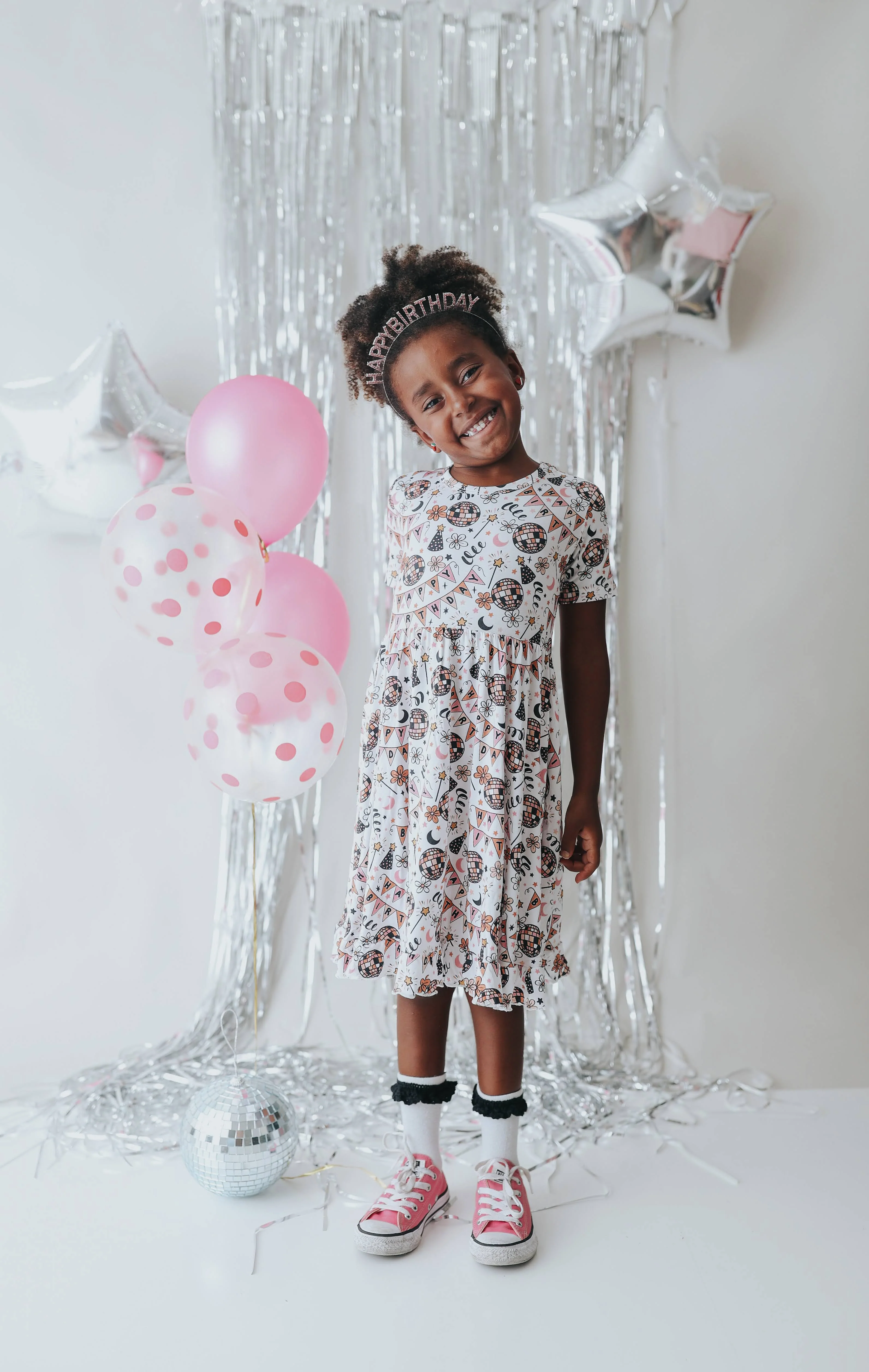 DISCO BIRTHDAY GIRL DREAM RUFFLE DRESS - Image 4