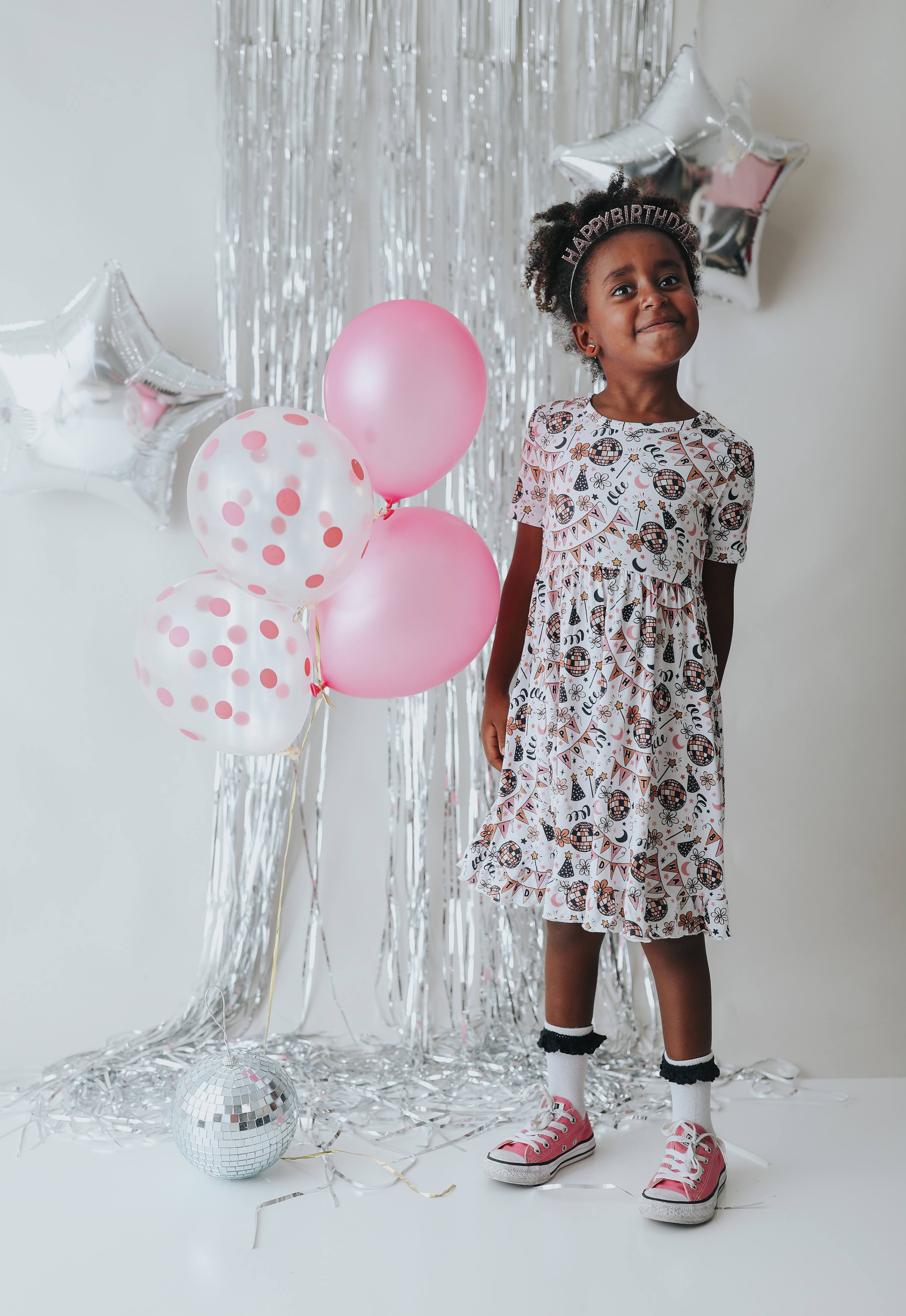 DISCO BIRTHDAY GIRL DREAM RUFFLE DRESS - Image 5