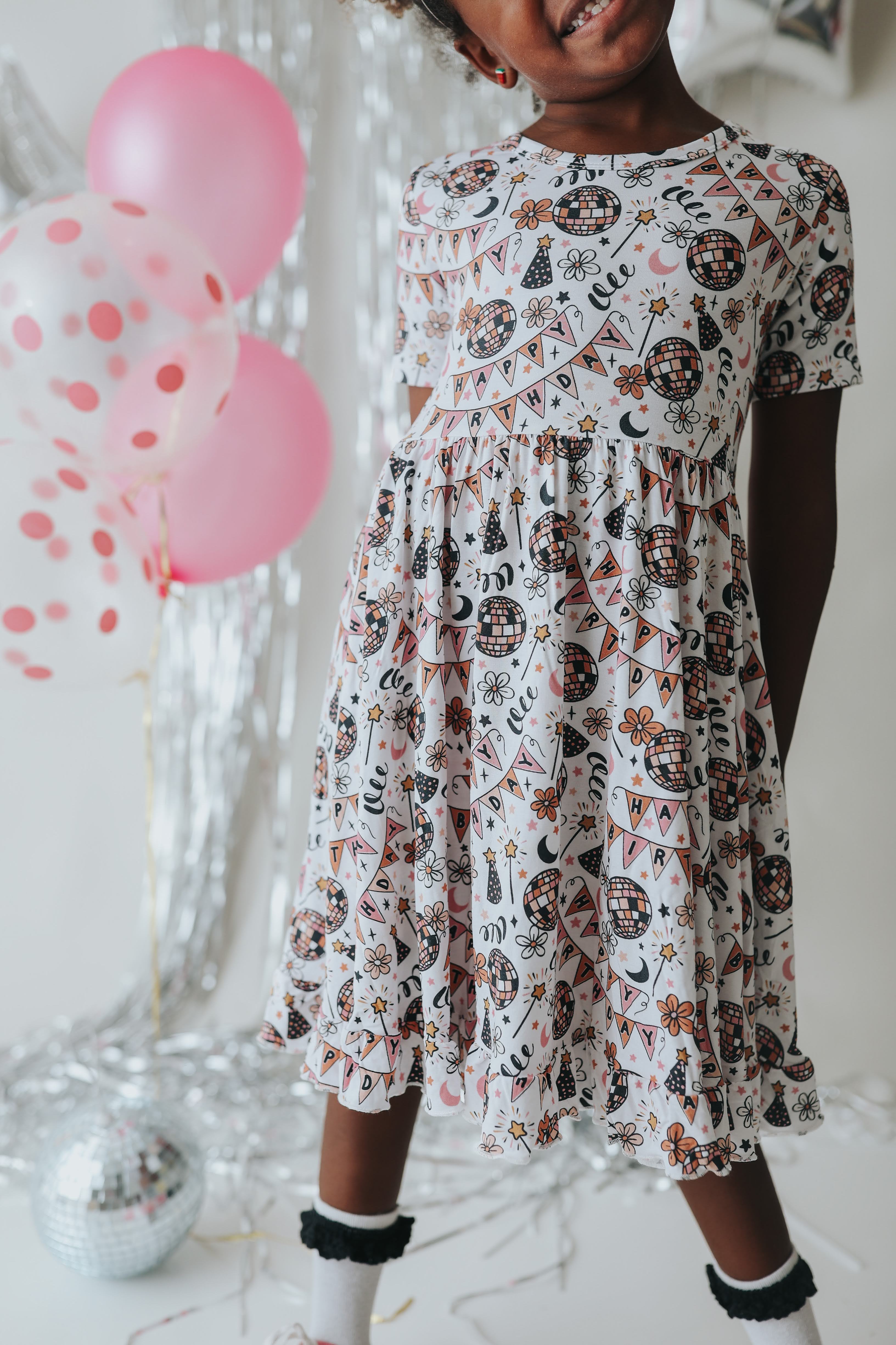 DISCO BIRTHDAY GIRL DREAM RUFFLE DRESS - Image 7