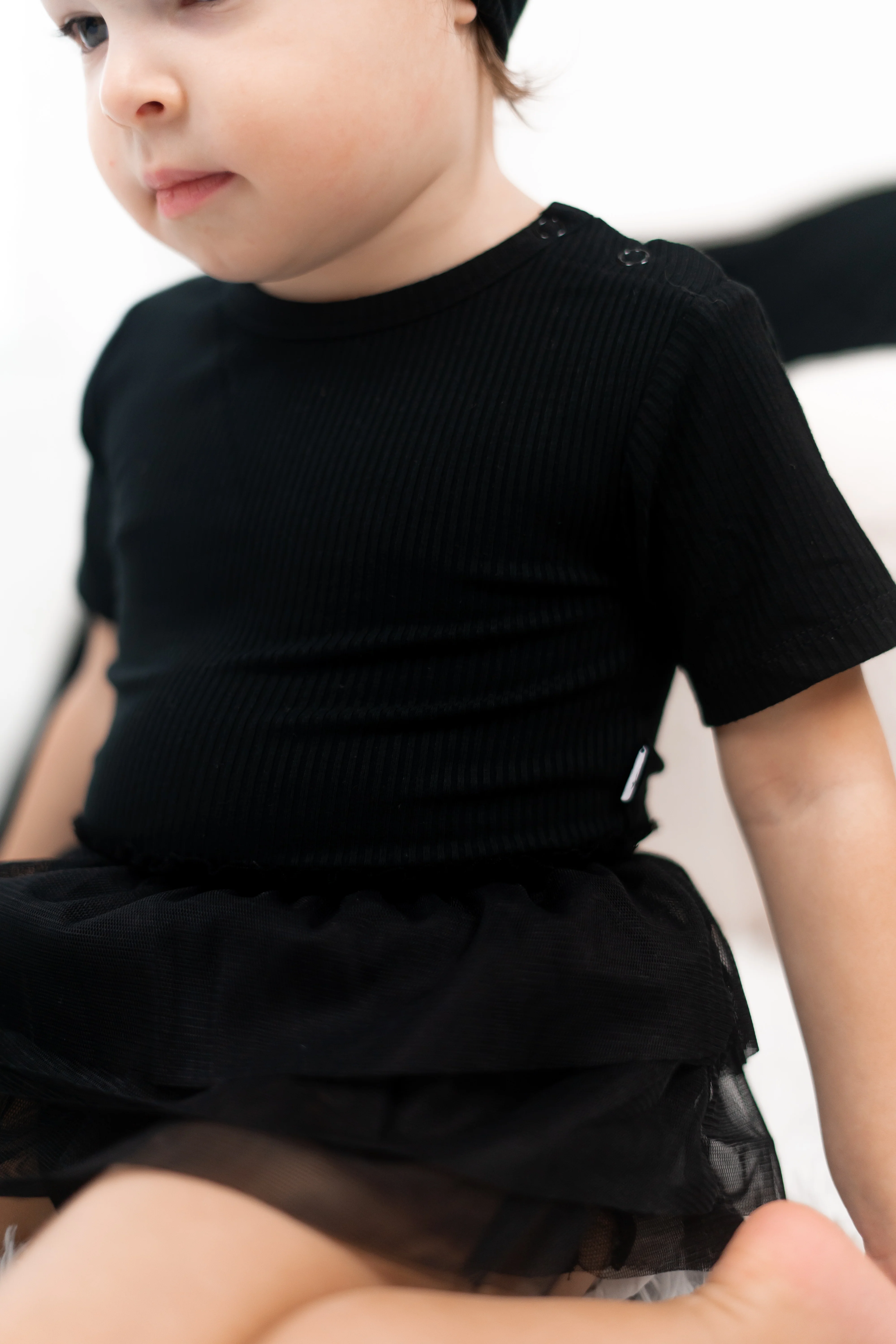 BLACK RIB DREAM TUTU BODYSUIT DRESS - Image 6