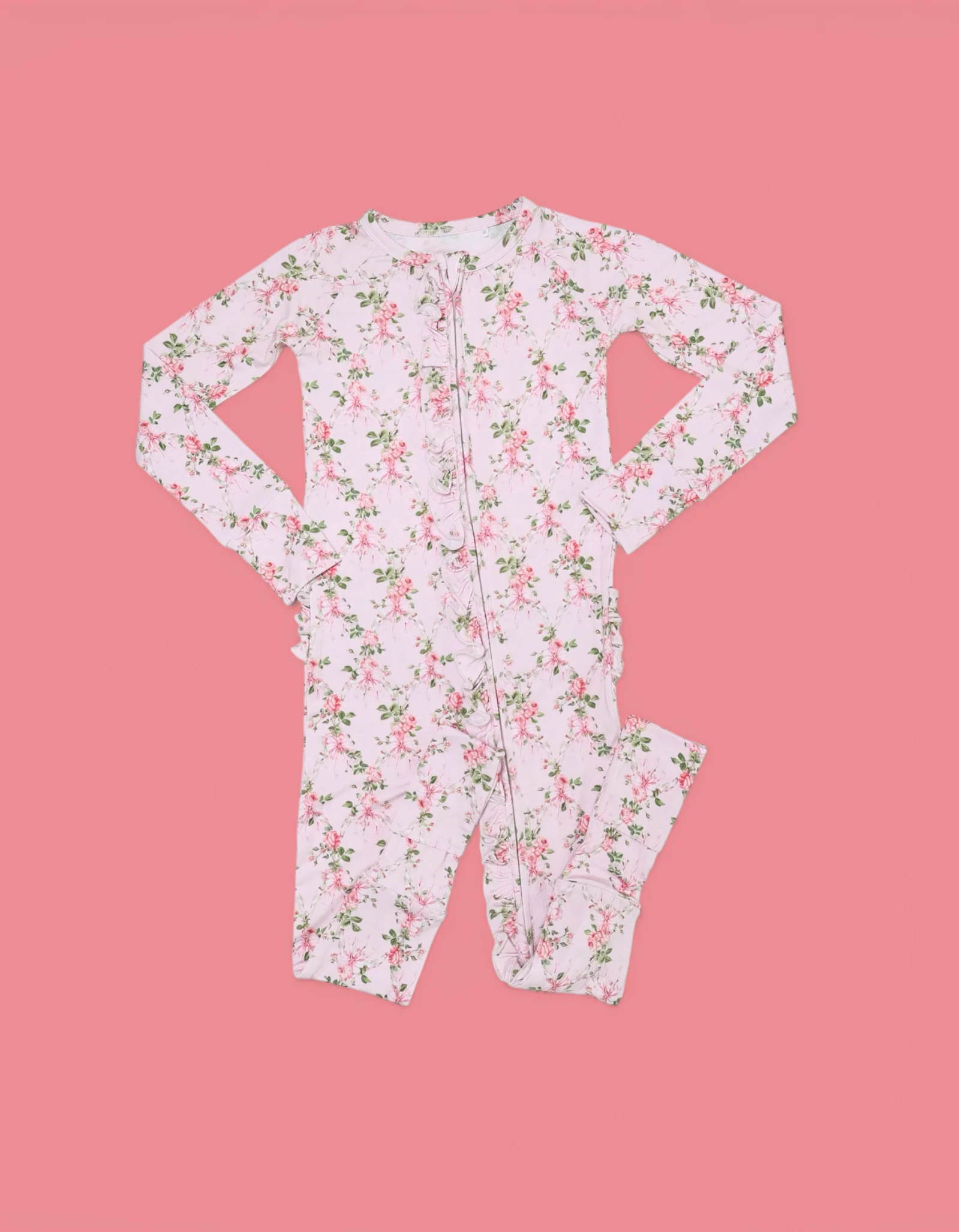 BLOOMING TRELLIS DREAM RUFFLE ROMPER - Image 2