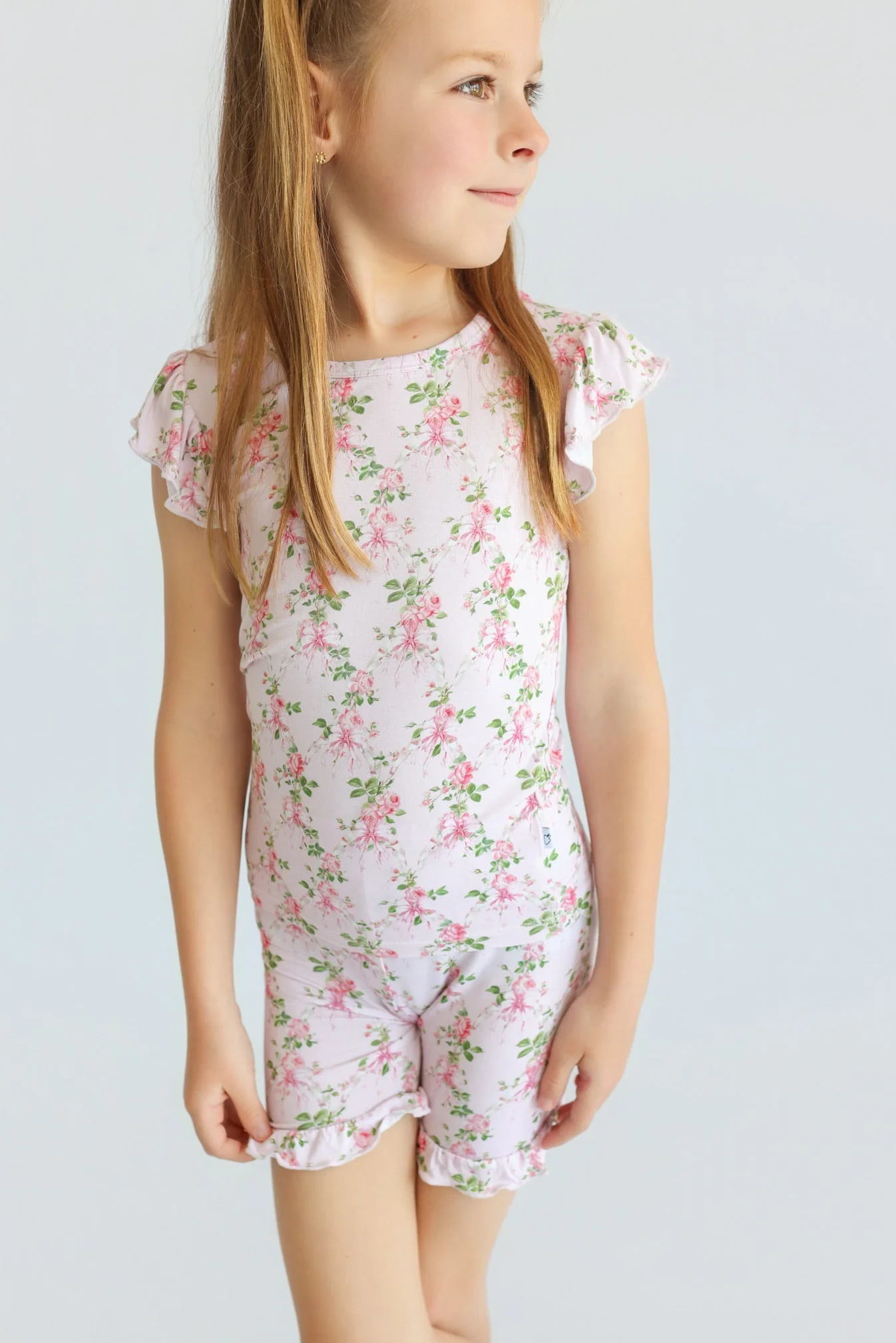 BLOOMING TRELLIS DREAM RUFFLE SHORT SET - Image 3