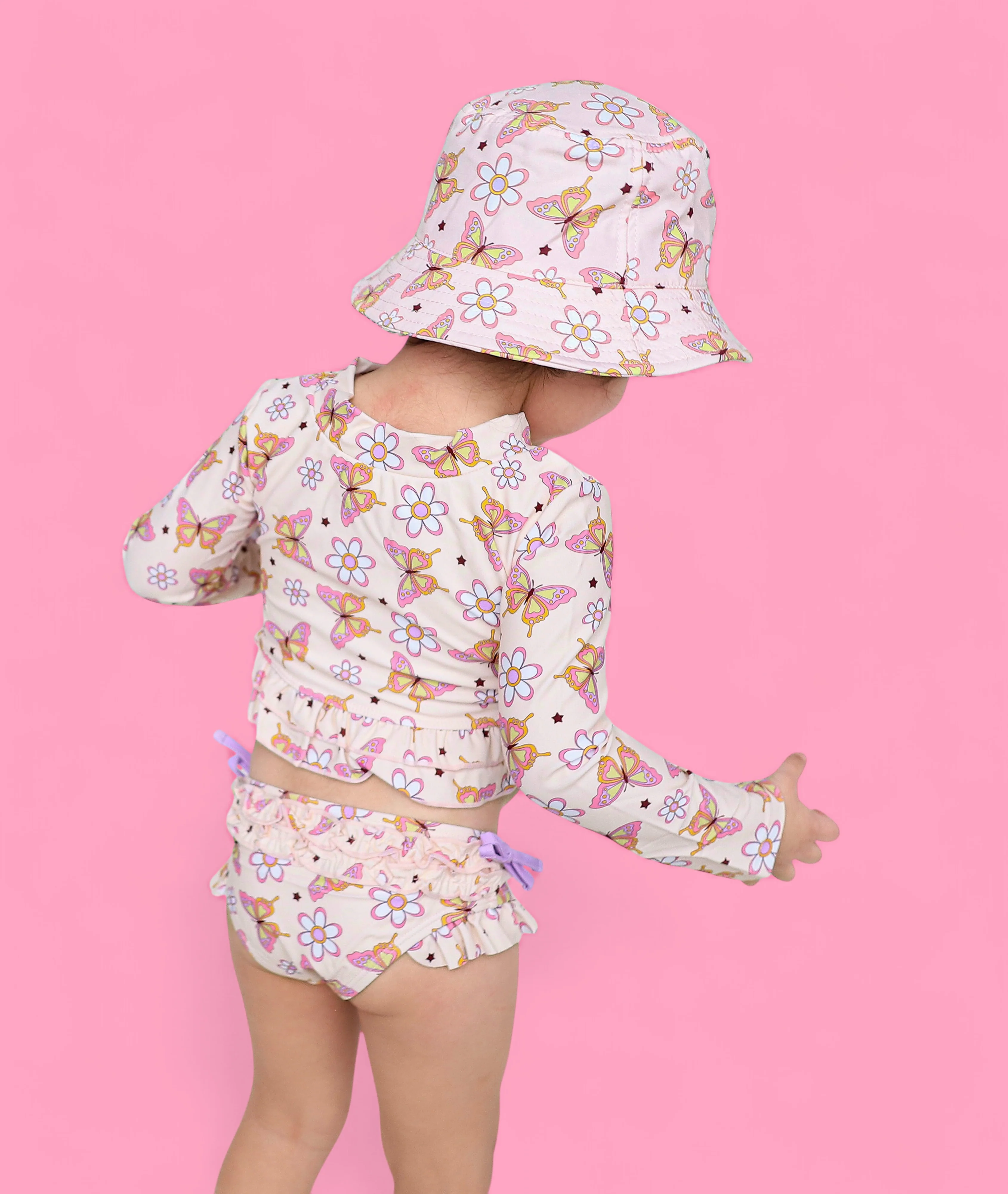 BLOSSOMIN’ BUTTERFLY DREAM 2-PIECE RASH GUARD RUFFLE SWIM SUIT - Image 21