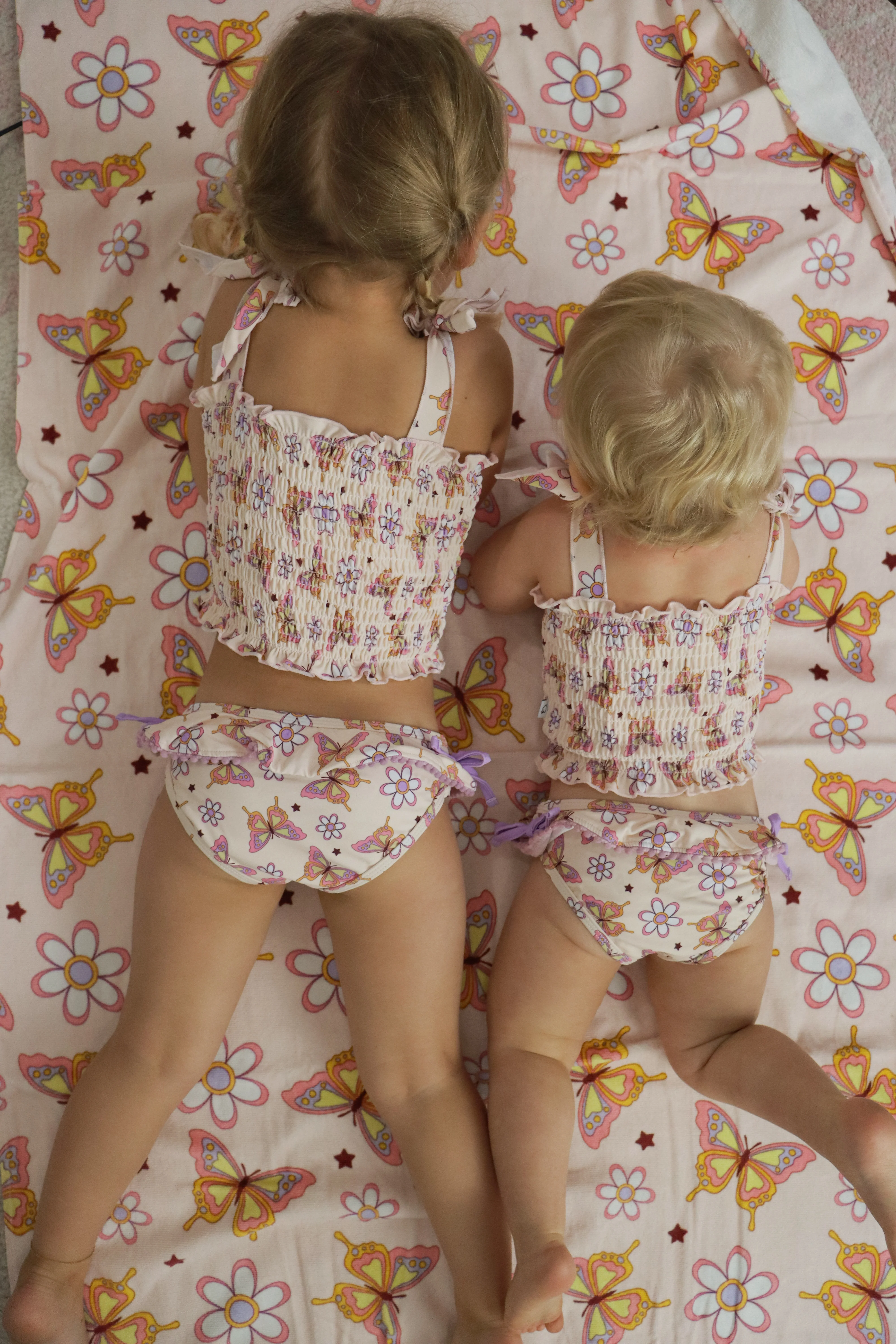 BLOSSOMIN’ BUTTERFLY DREAM SMOCKED TANKINI TWO PIECE SWIM SUIT - Image 11