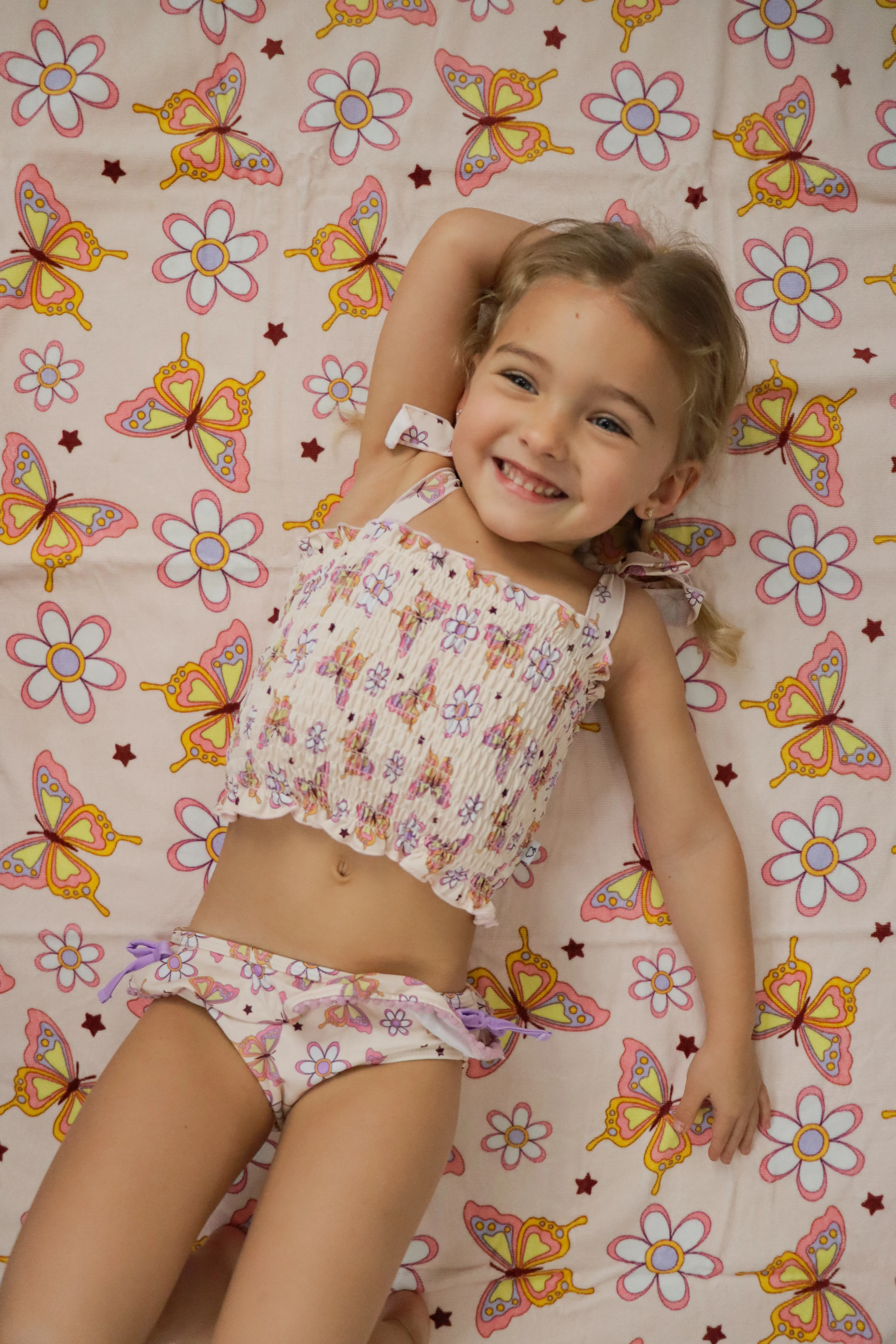 BLOSSOMIN’ BUTTERFLY DREAM SMOCKED TANKINI TWO PIECE SWIM SUIT - Image 12
