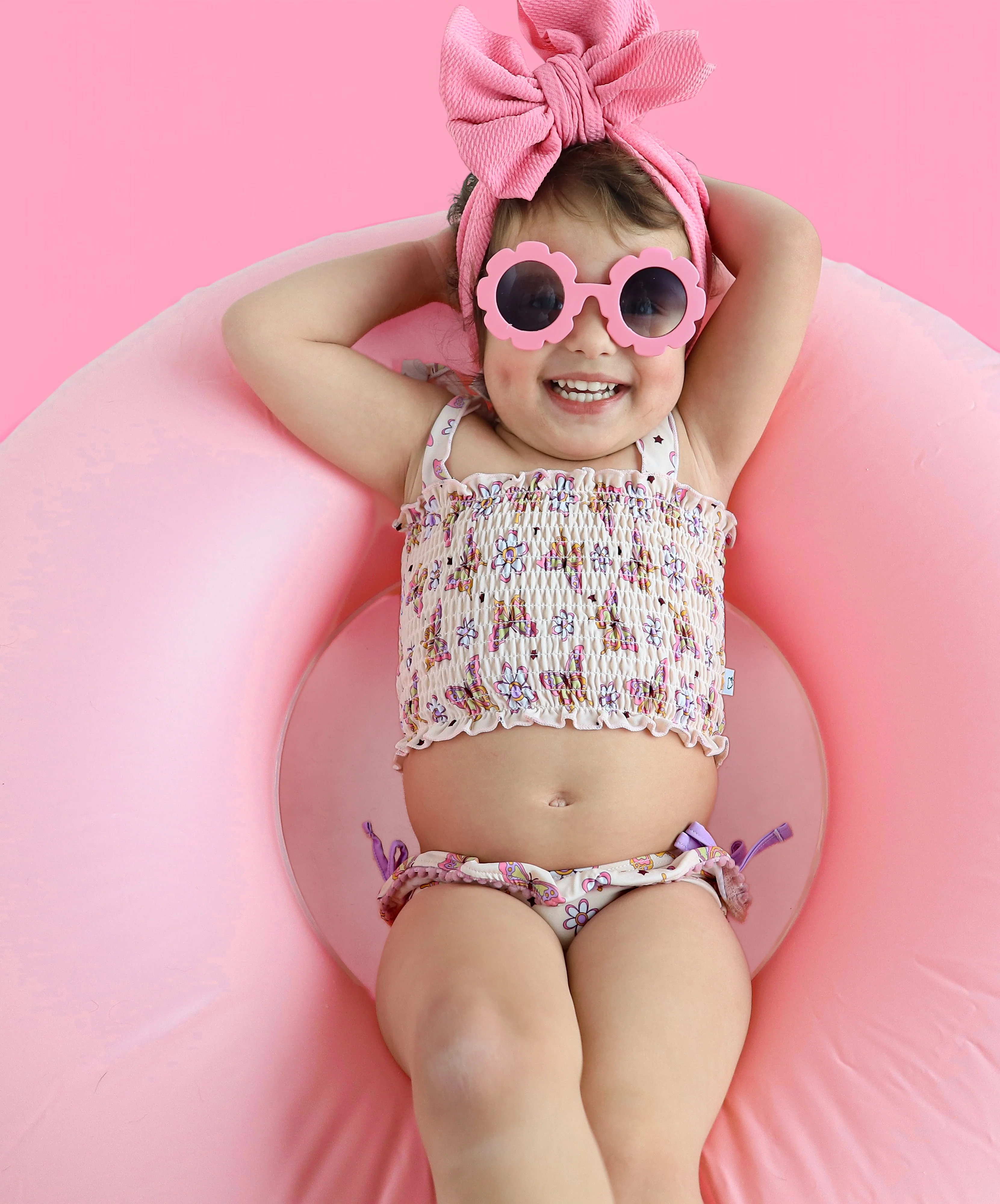 BLOSSOMIN’ BUTTERFLY DREAM SMOCKED TANKINI TWO PIECE SWIM SUIT - Image 15