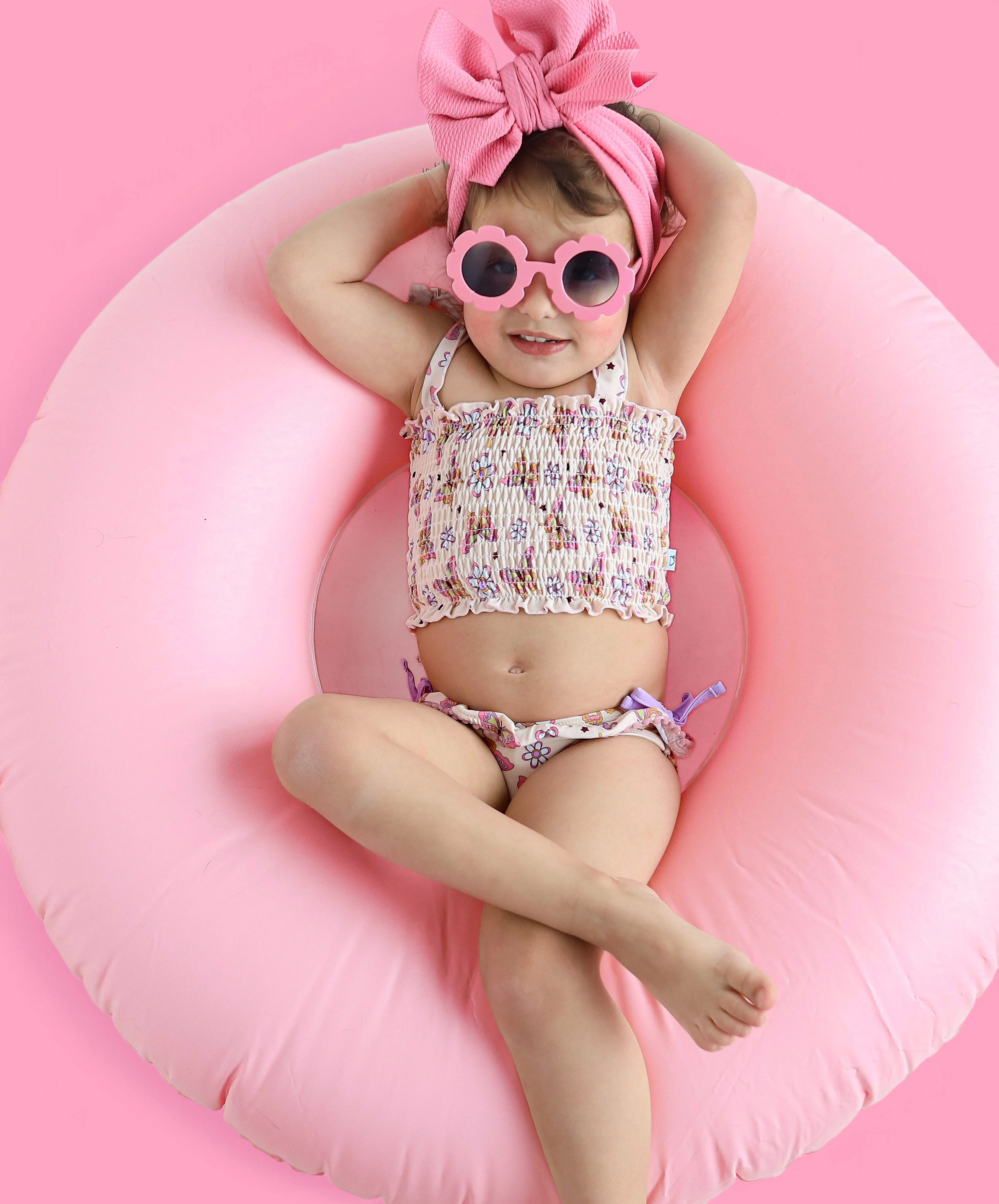 BLOSSOMIN’ BUTTERFLY DREAM SMOCKED TANKINI TWO PIECE SWIM SUIT - Image 16