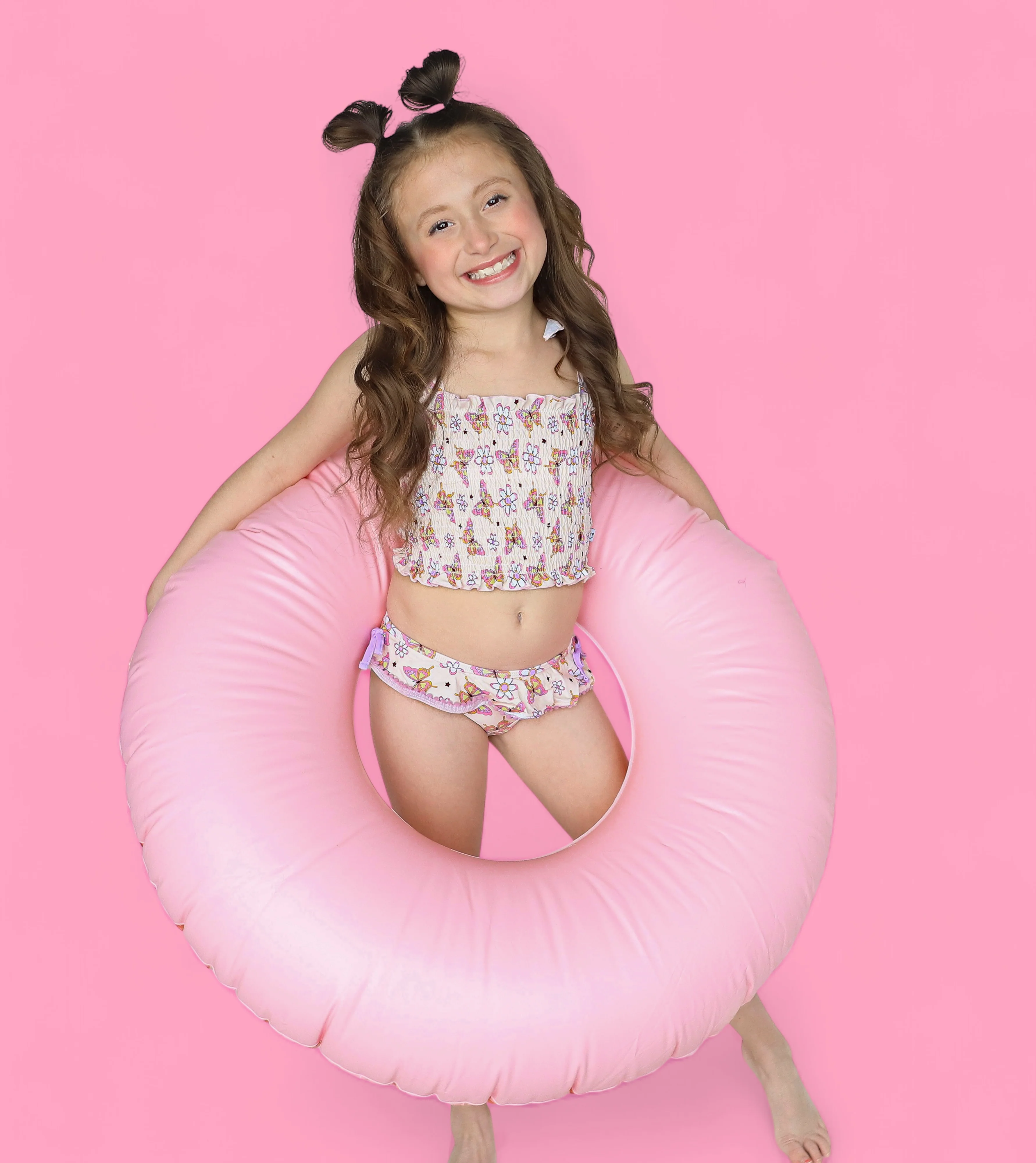 BLOSSOMIN’ BUTTERFLY DREAM SMOCKED TANKINI TWO PIECE SWIM SUIT - Image 19