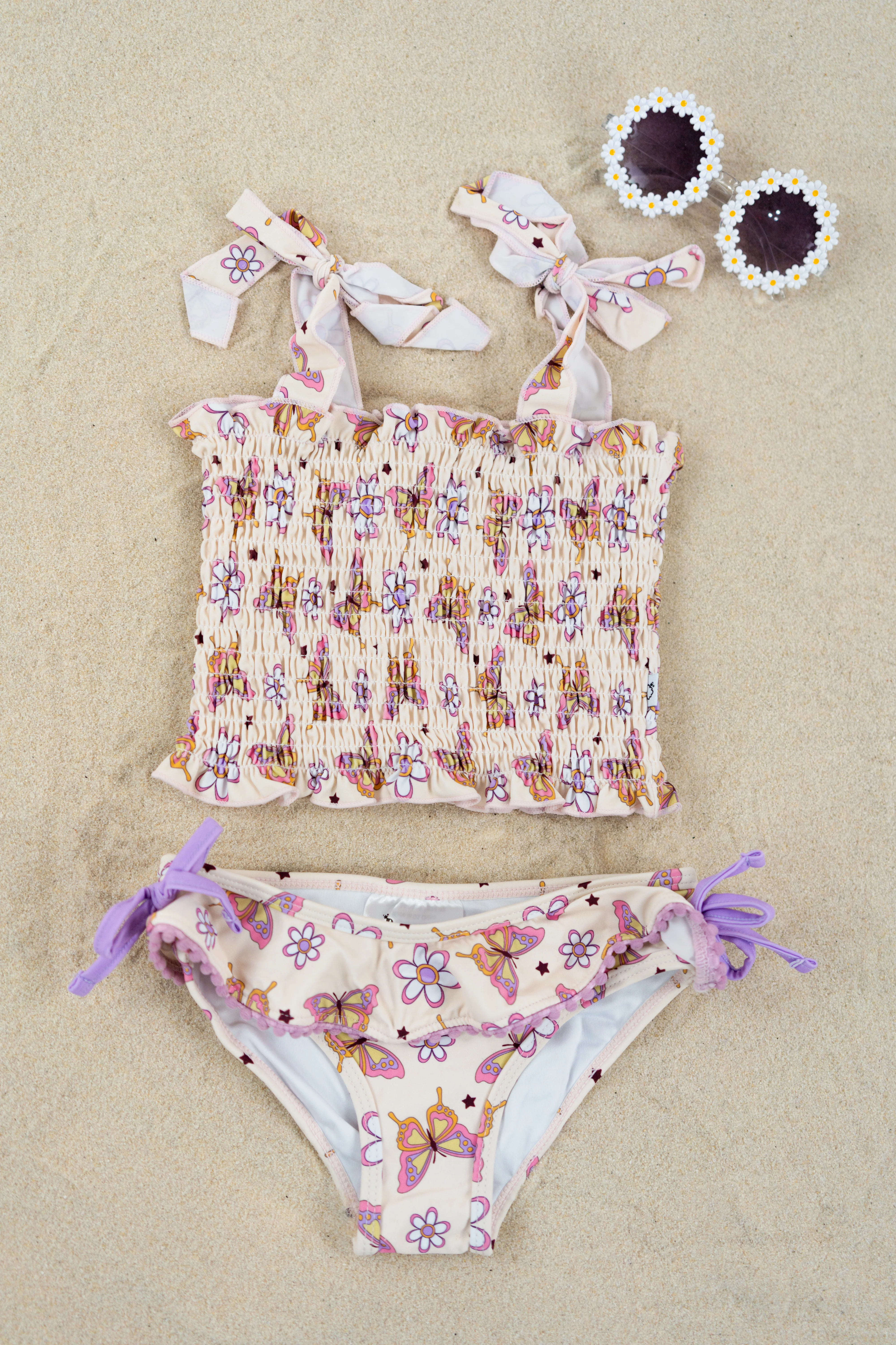 BLOSSOMIN’ BUTTERFLY DREAM SMOCKED TANKINI TWO PIECE SWIM SUIT - Image 20