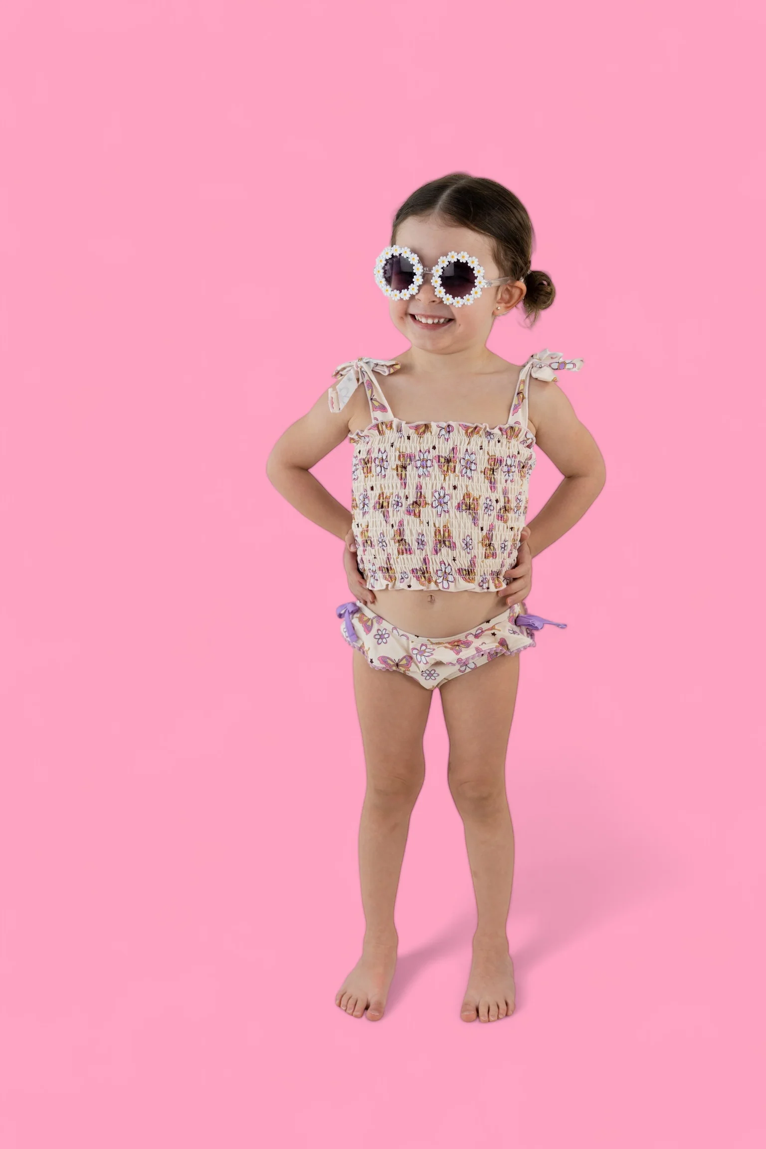 BLOSSOMIN’ BUTTERFLY DREAM SMOCKED TANKINI TWO PIECE SWIM SUIT - Image 22