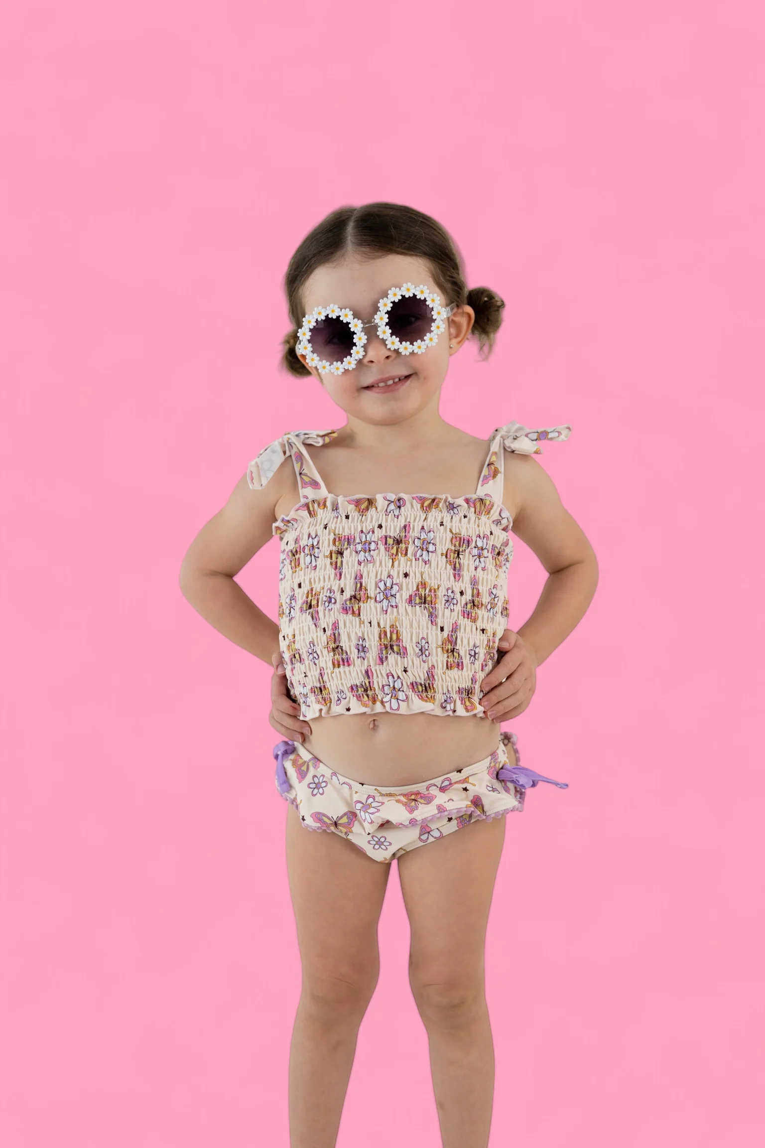 BLOSSOMIN’ BUTTERFLY DREAM SMOCKED TANKINI TWO PIECE SWIM SUIT - Image 23