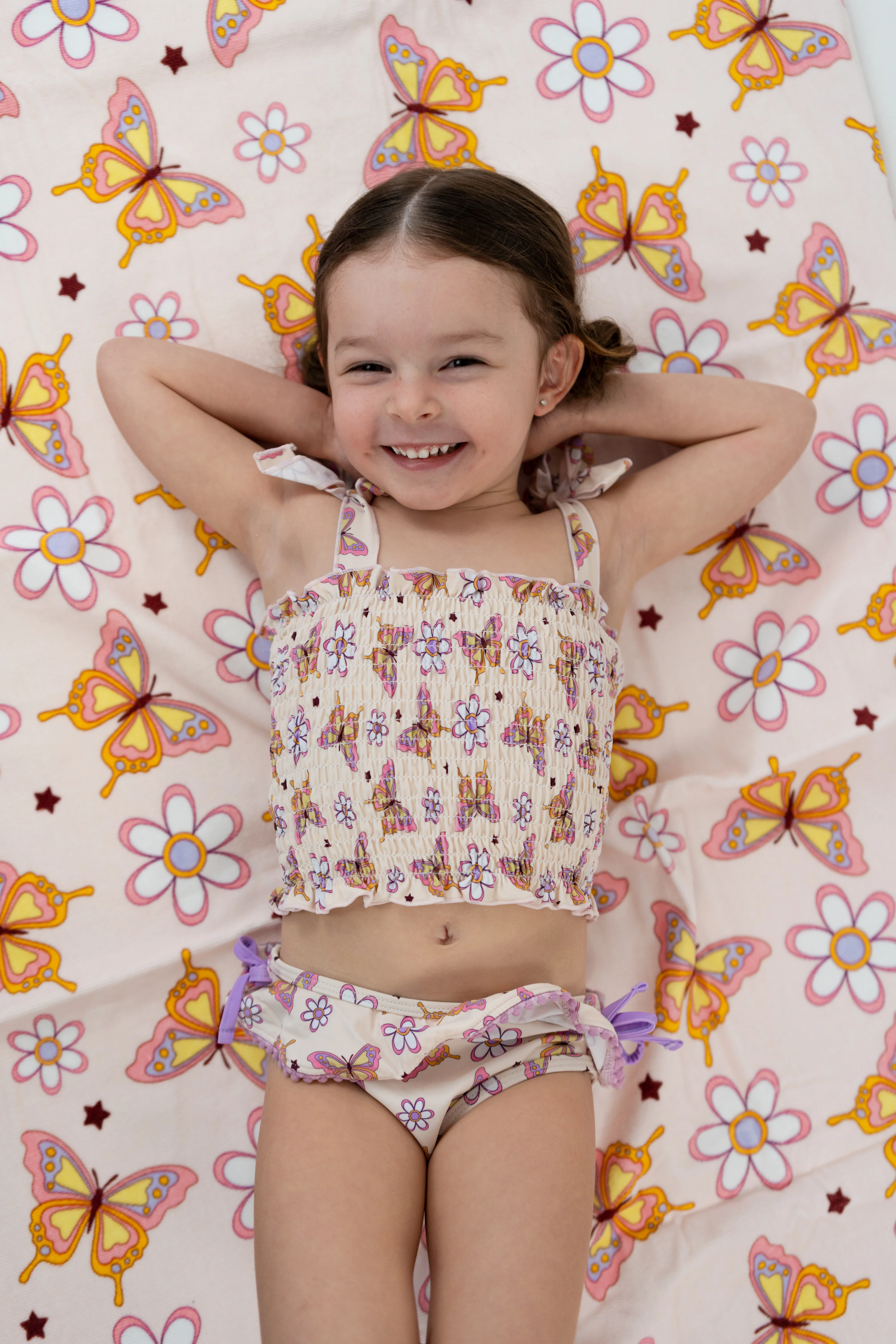 BLOSSOMIN’ BUTTERFLY DREAM SMOCKED TANKINI TWO PIECE SWIM SUIT - Image 25